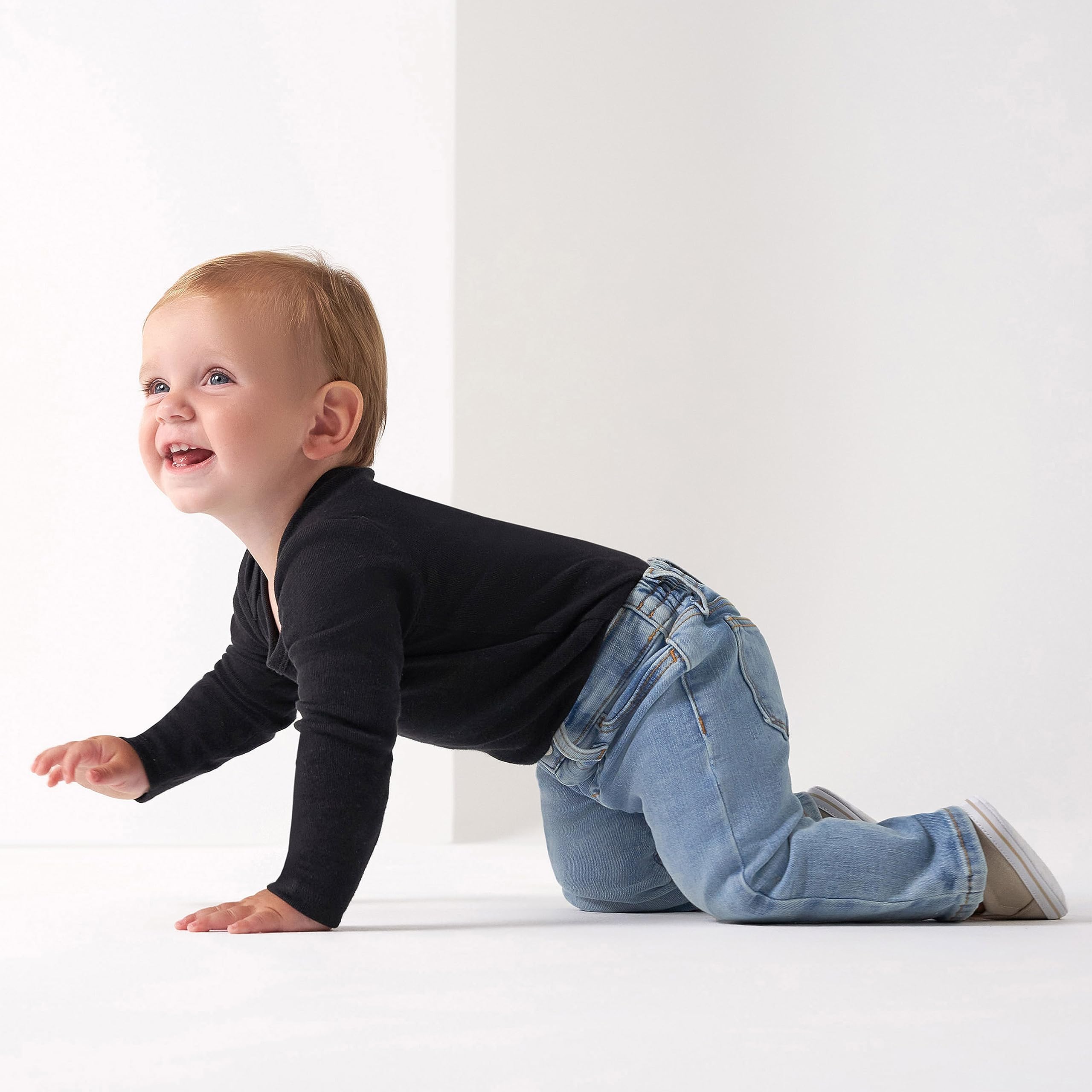 Gerber Baby Toddler Straight Leg Stretch Denim Jeans - Soft & Comfortable for Playtime, Daycare & Everyday Wear