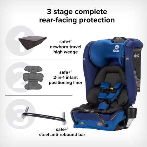 Diono Radian 3RXT Safe+ Convertible Car Seat for Toddlers & Kids - 3-in-1 Rear Facing, Forward Facing & Booster Seat - Perfect for Travel, School Runs & Family Road Trips