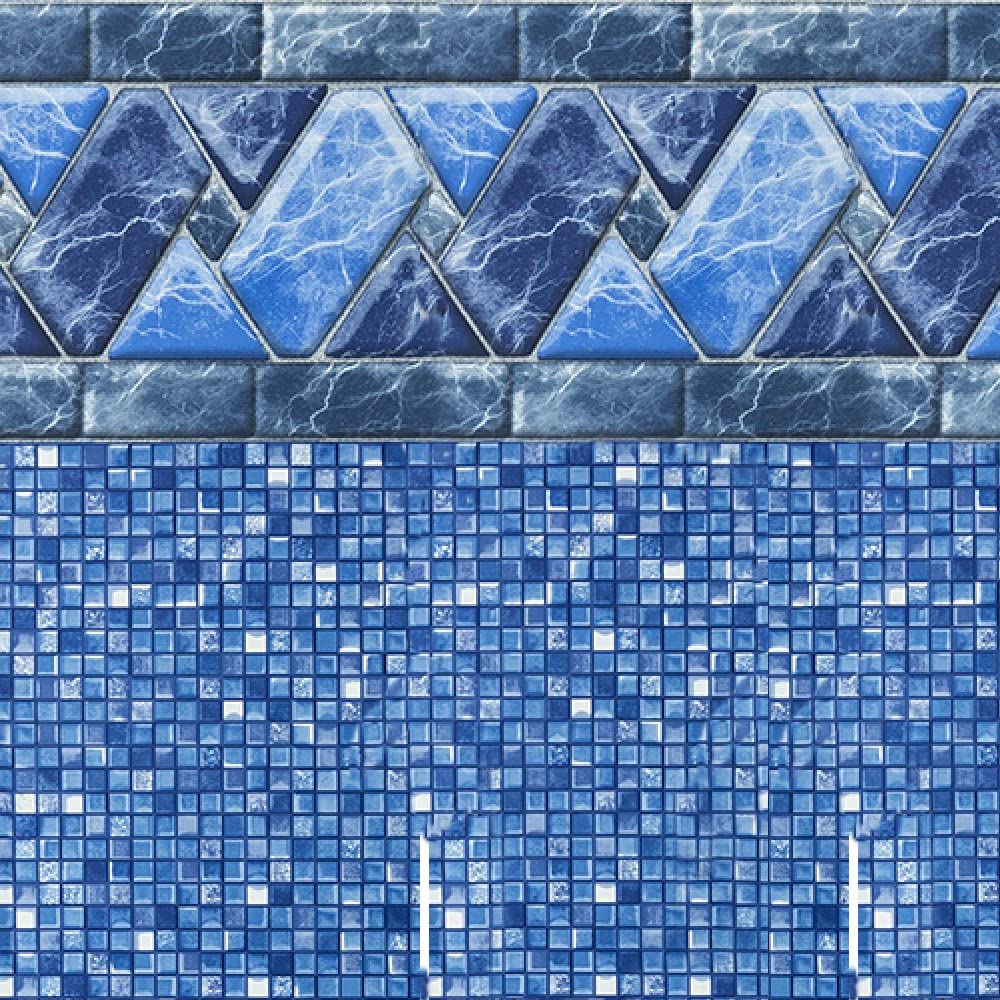 Smartline Stone Harbor 15-Foot Round Pool Liner | UniBead Style | 52-Inch Wall Height | 25 Gauge Virgin Vinyl | Heavy-Duty Above-Ground Pool Liner for Steel Sided Pools | Perfect for Backyard Swimming, Summer Relaxation & Family Fun
