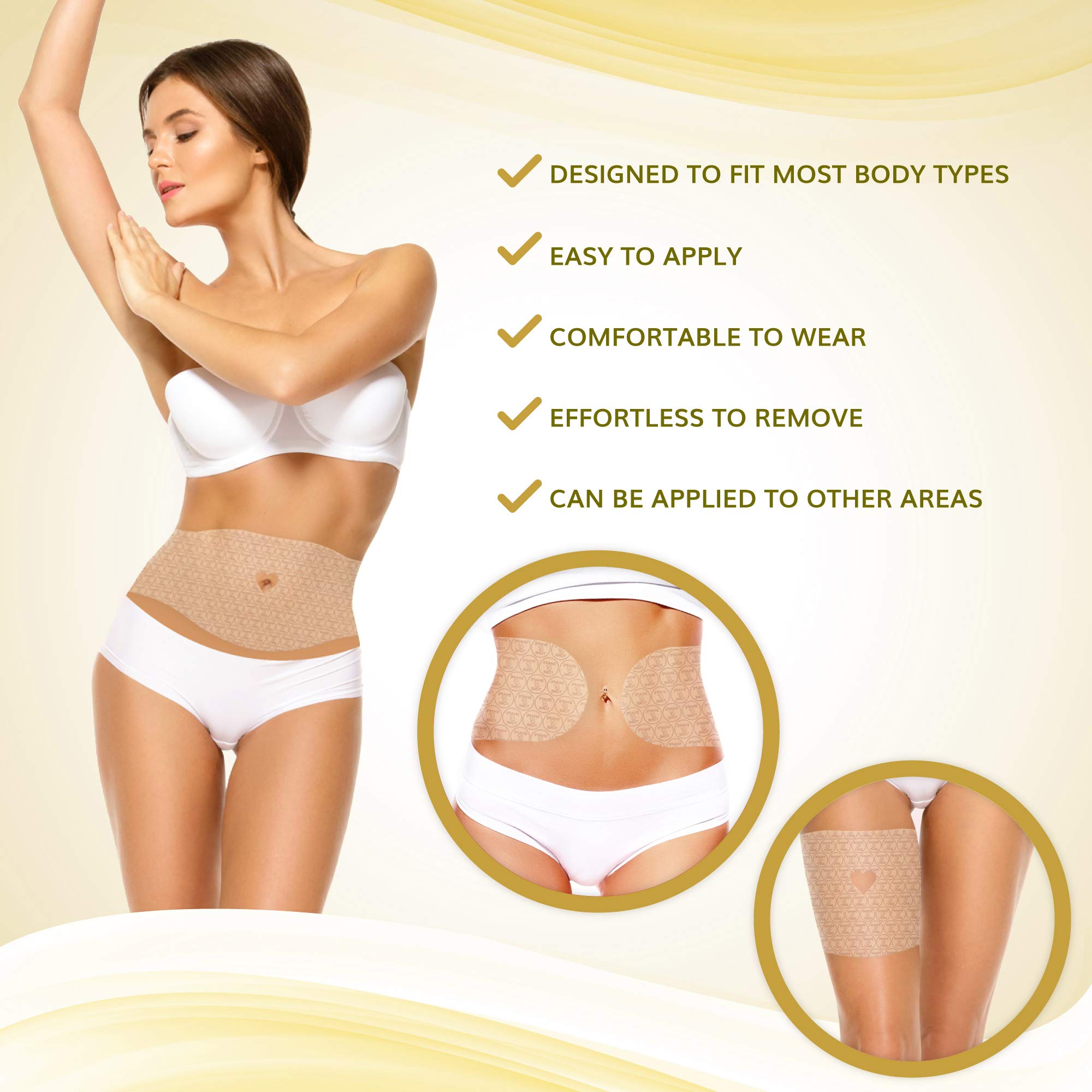 All Natural Moisturizing Body Applicator Wrap for Skin Hydration & Toning - Easy to Use Slimming Body Wraps (5 Pack) - Perfect for Spa Days, Weight Loss Support & At-Home Body Care