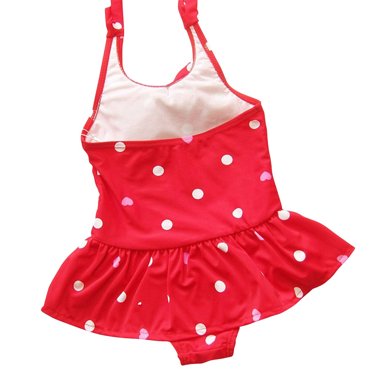 Jastore Girls One Piece Swimsuits - Cute Bathing Suits for Kids with Matching Headband - Perfect for Beach, Pool & Summer Vacations