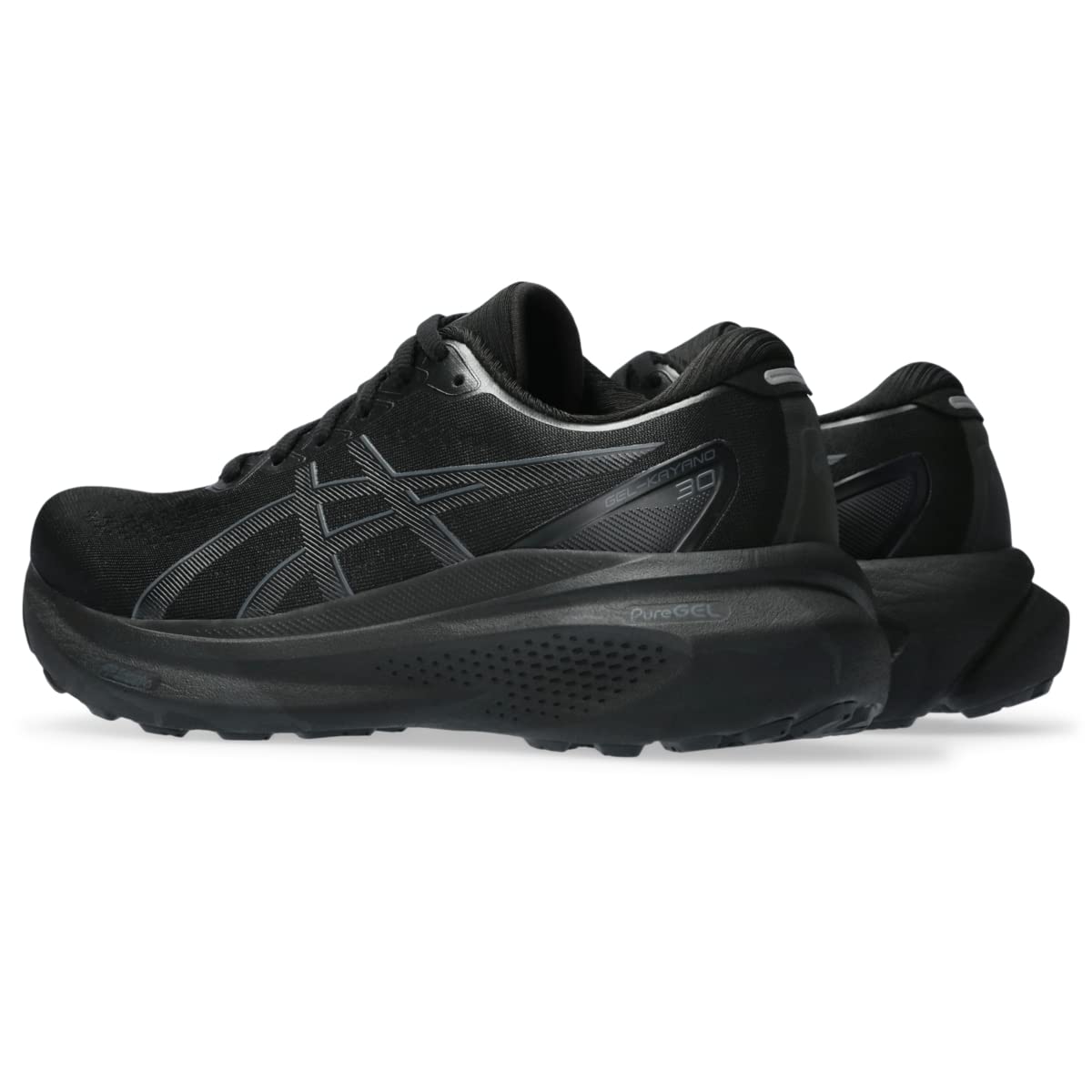 ASICS Women's Gel-Kayano 30 Running Shoes - Size 13 - Black/Black - Premium Cushioned Support for Long-Distance Running & Marathon Training