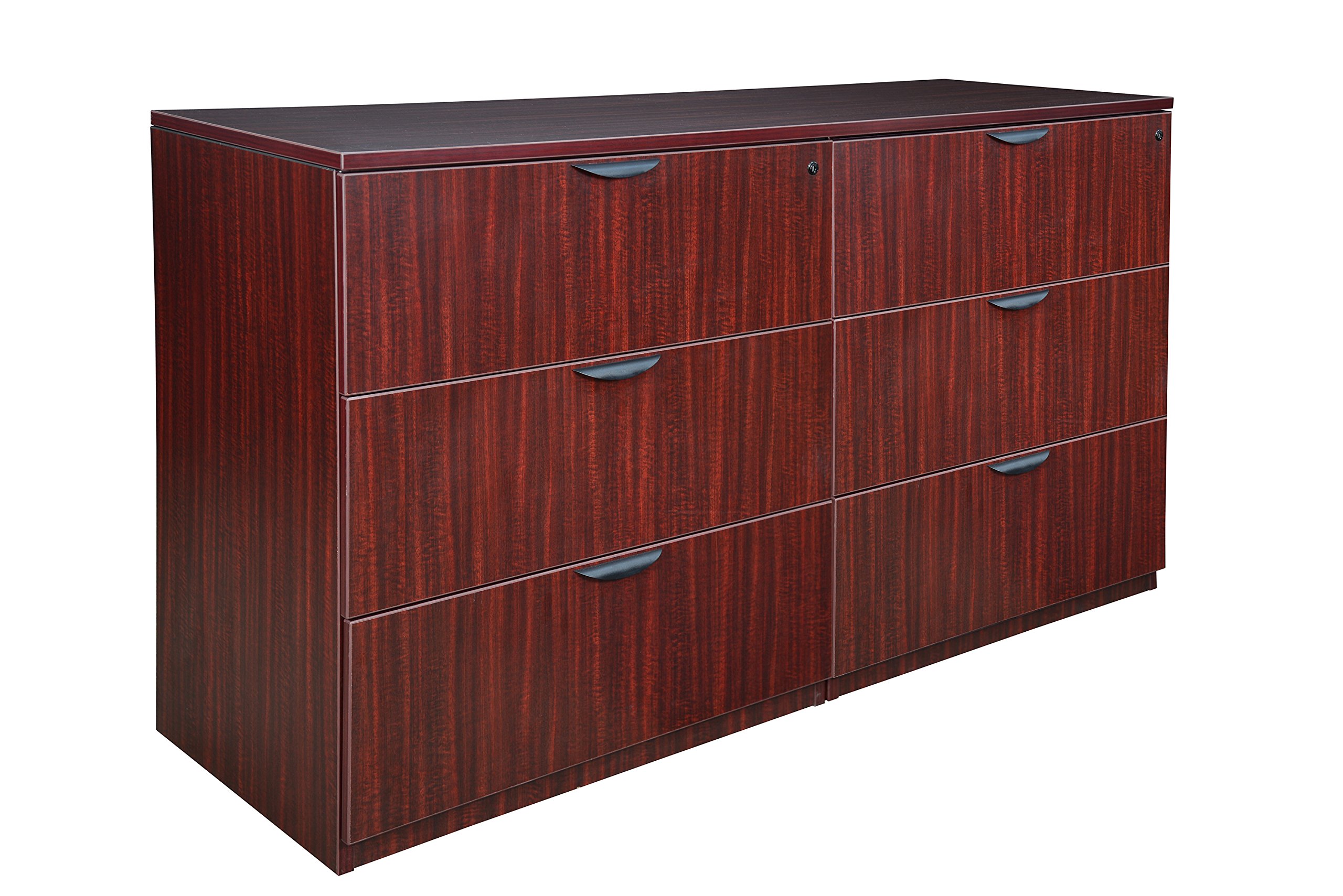Regency Legacy Lateral File Cabinet - Mahogany Wood Stand Up Side to Side File Storage for Office & Home Organization