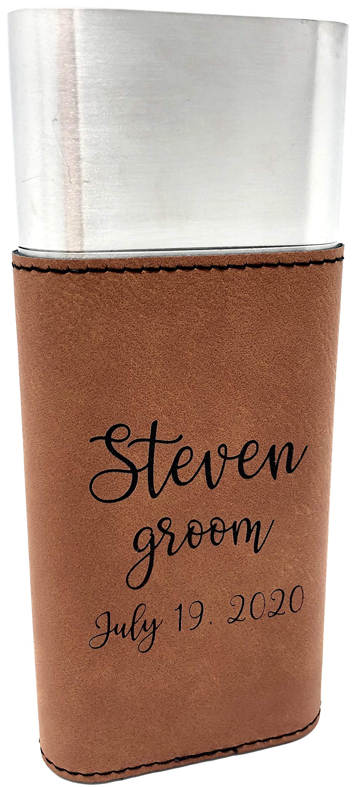 Personalized Engraved Leatherette Cigar Case with Cutter - Premium Rawhide or Black Leather - Perfect for Gifts, Travel & Special Occasions