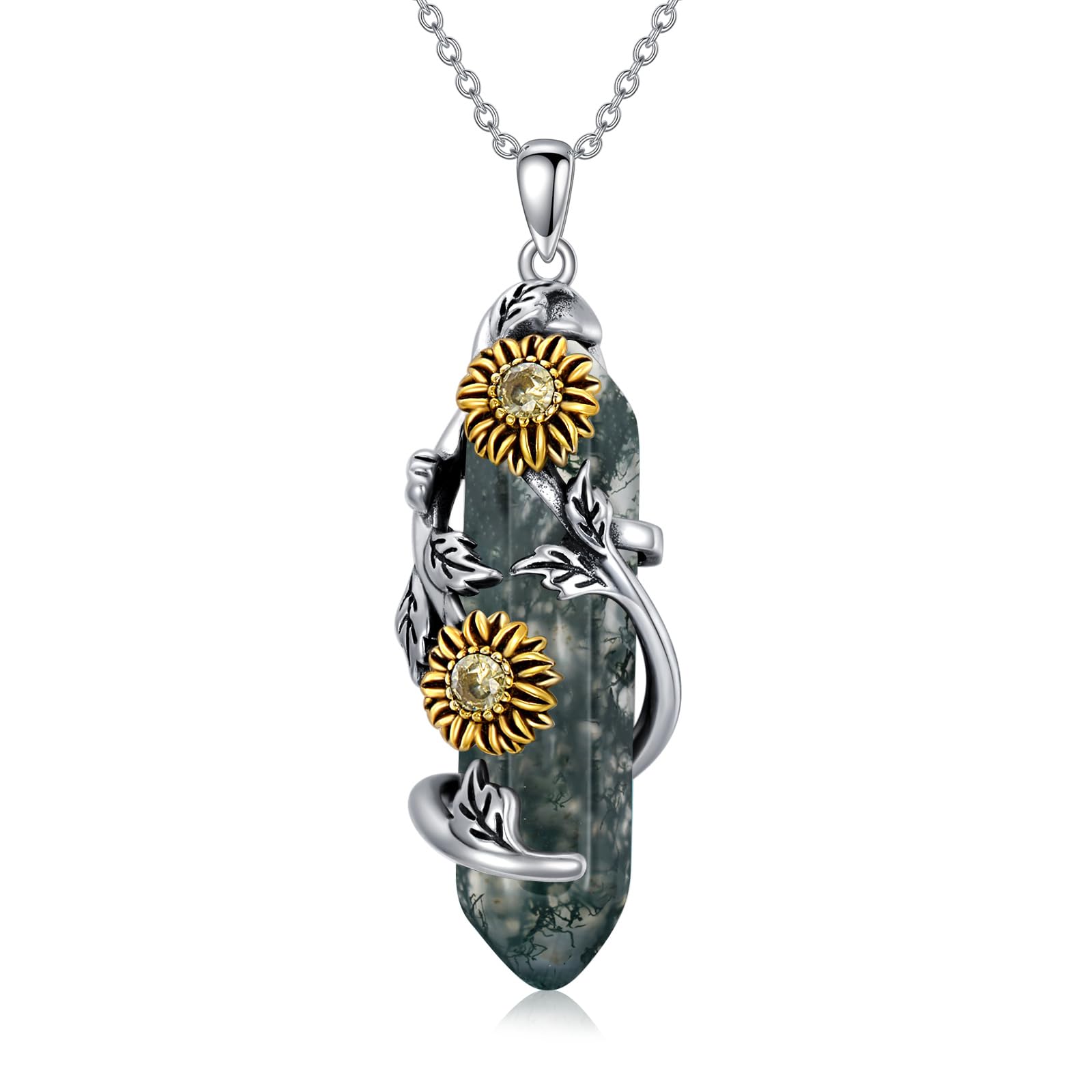 925 Sterling Silver Sunflower Necklace for Women - Elegant Floral Jewelry Gift for Her - Perfect for Birthdays, Anniversaries & Everyday Wear