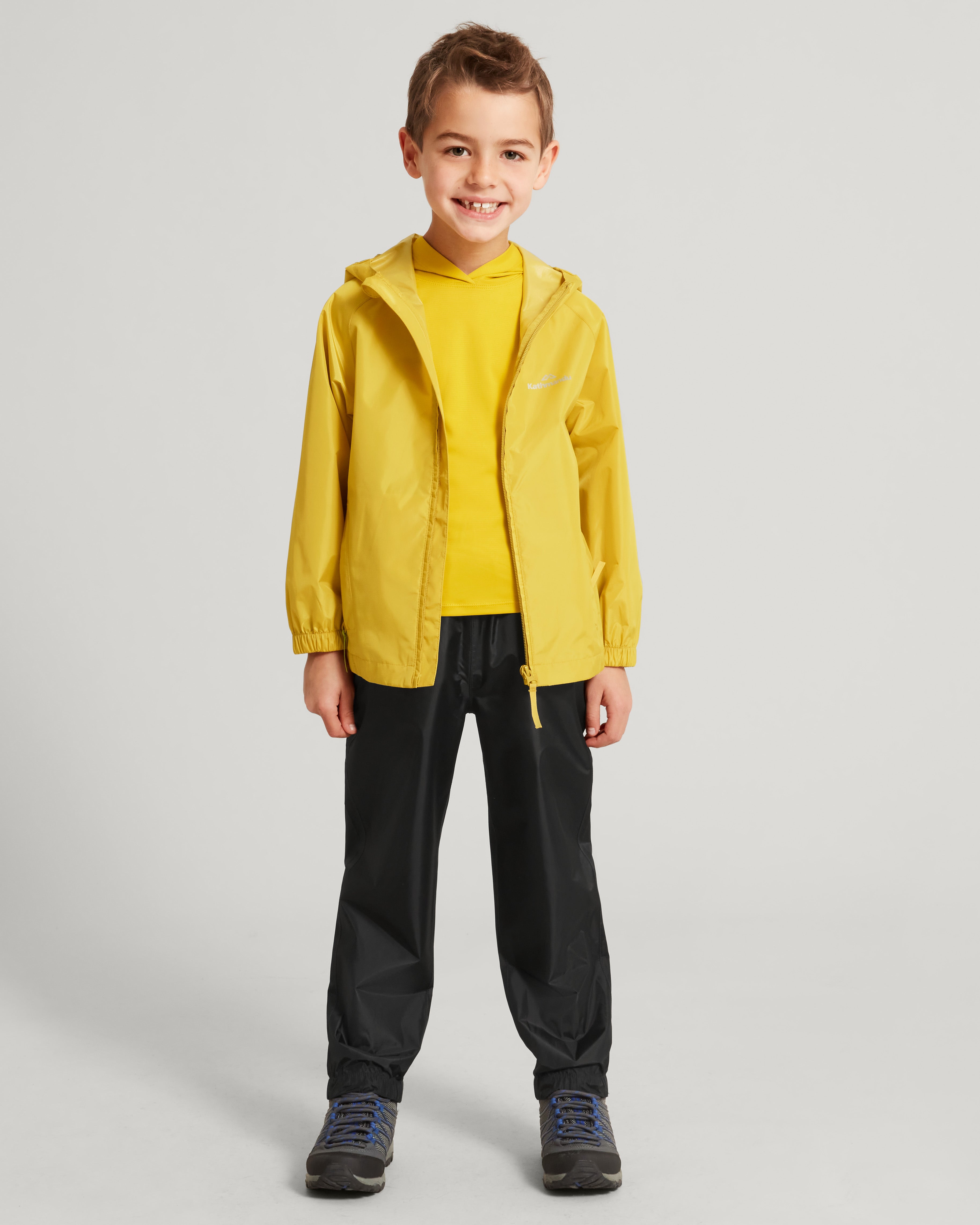 Waterproof 2-Layer Kids' Rain Pants - Black | Outdoor Play & Rainy Day Protection for Boys & Girls