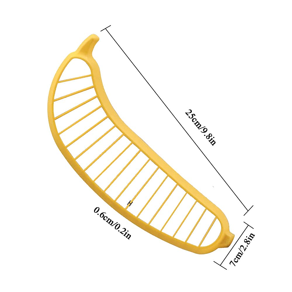 Guyuyii Banana Slicer - Quick & Safe Banana Cutter for Even Slices | Easy Kitchen Gadget for Kids & Adults | Perfect for Snacks, Fruit Salads, Desserts & Meal Prep | Ideal for Breakfast, Smoothie Bowls & Baby Food Preparation