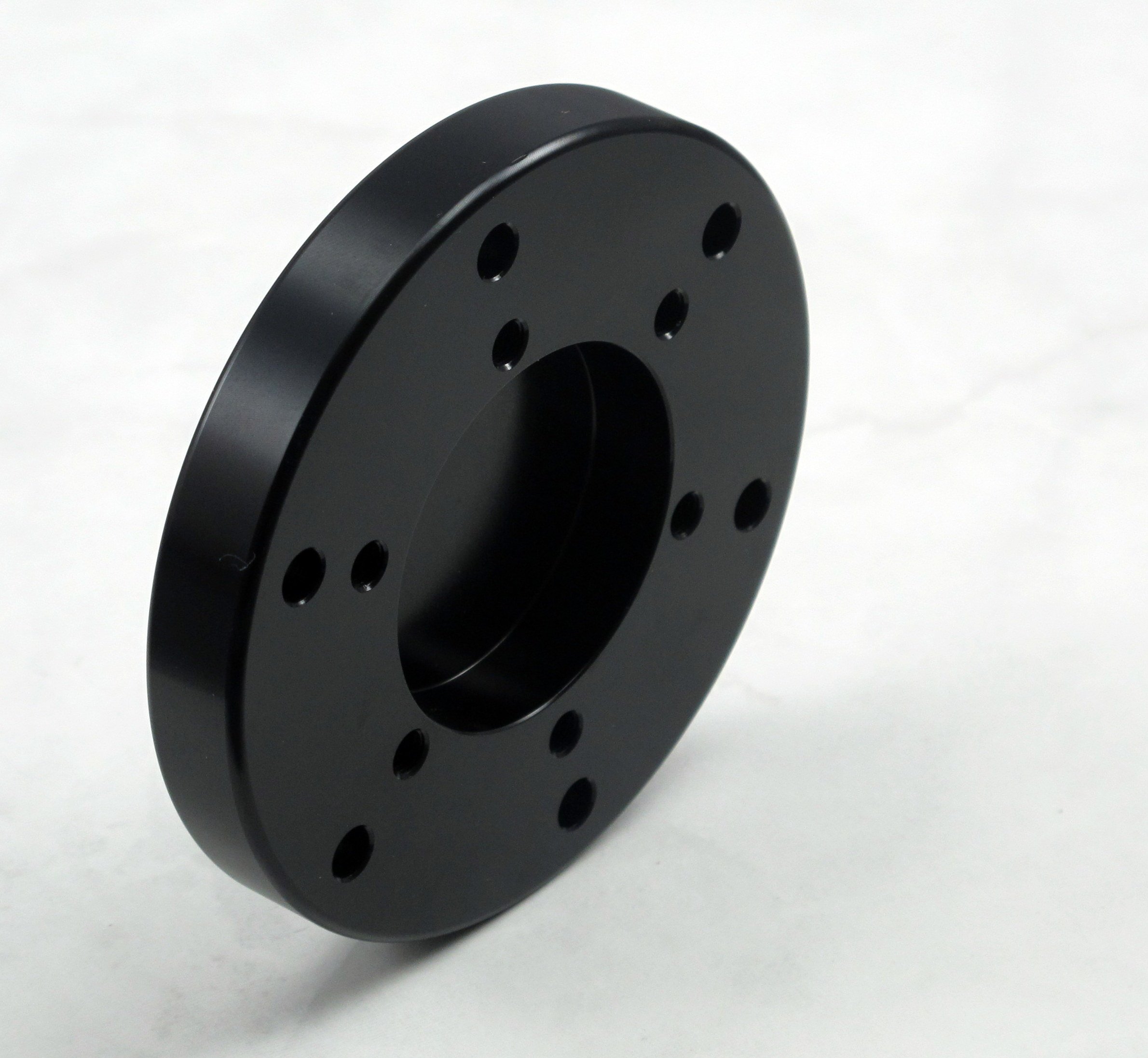 Crowder's Black 6 Hole to 3 Hole Steering Wheel Hub Adapter - 70mm PCD to 48mm/50.8mm PCD - Compatible with Most Karting & Formula Racing Cars - Perfect for Steering Wheel Upgrades and Custom Installations