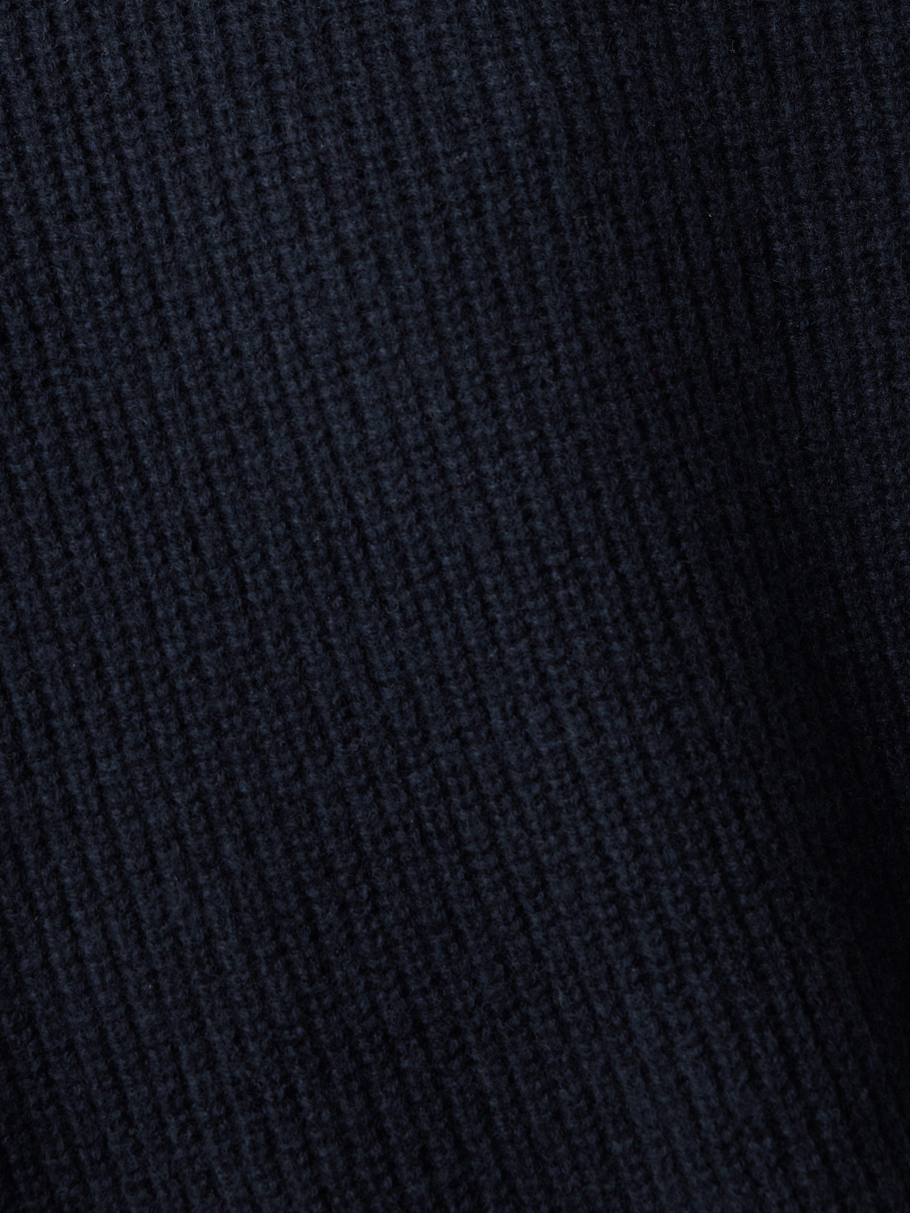 Premium Merino Cashmere Ribbed Tunic Sweater for Women - Navy Blue | Soft Winter Knitwear for Office, Travel & Casual Outfits