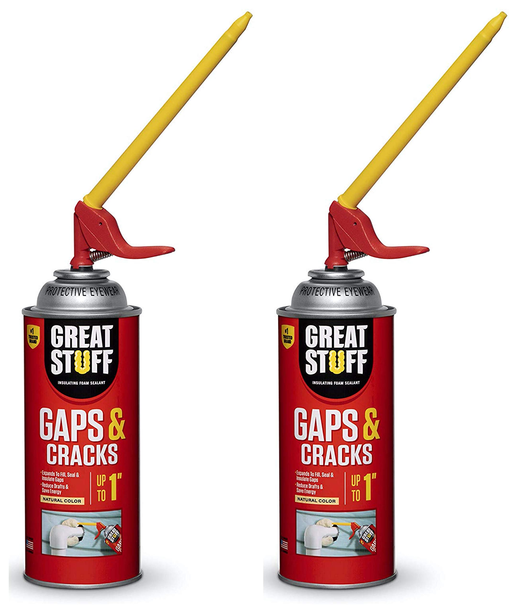 Great Stuff 99108824 Smart Dispenser Gaps & Cracks Foam Sealant (2-Pack) - Perfect for Home Insulation, Weatherproofing & DIY Repairs