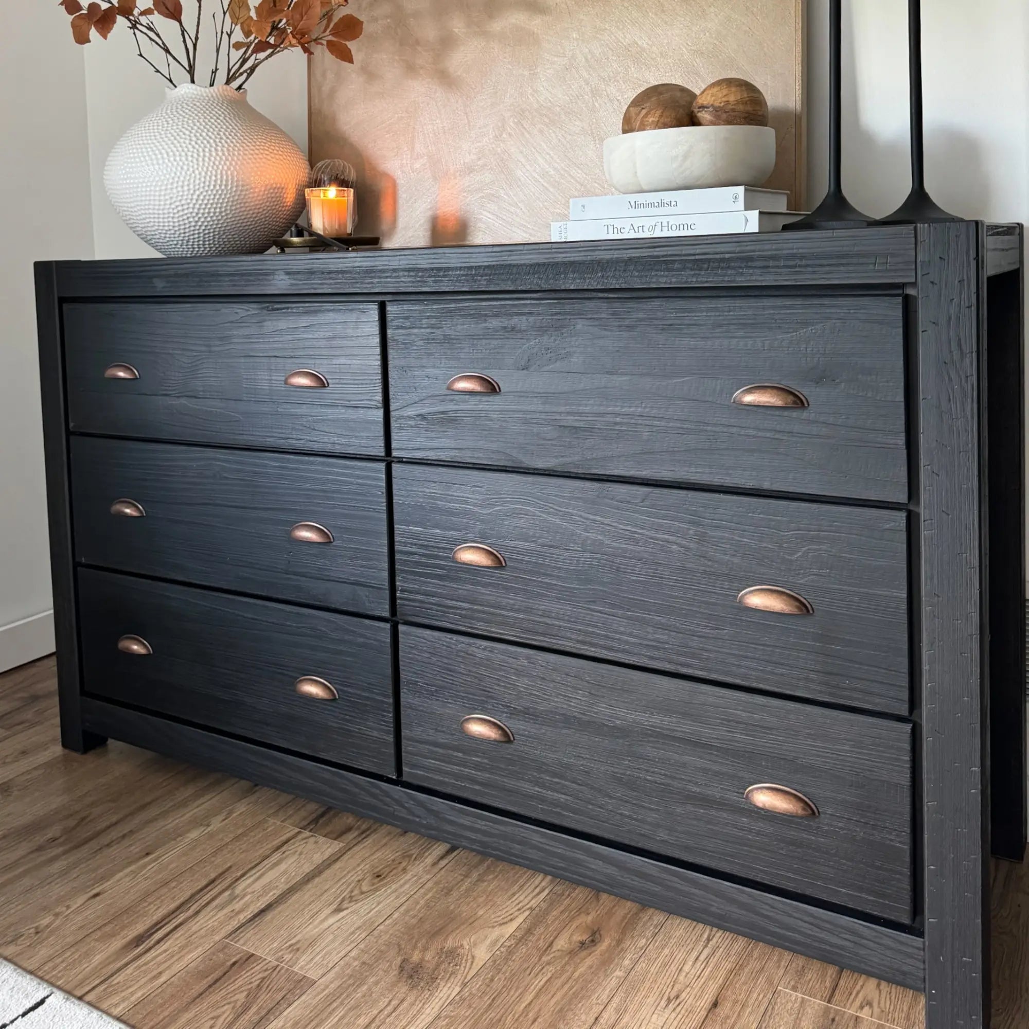 Montauk 6 Drawer Dresser - Solid Wood Bedroom Chest of Drawers for Storage & Organization - Perfect for Master Bedroom, Guest Room, or Dorm Decor
