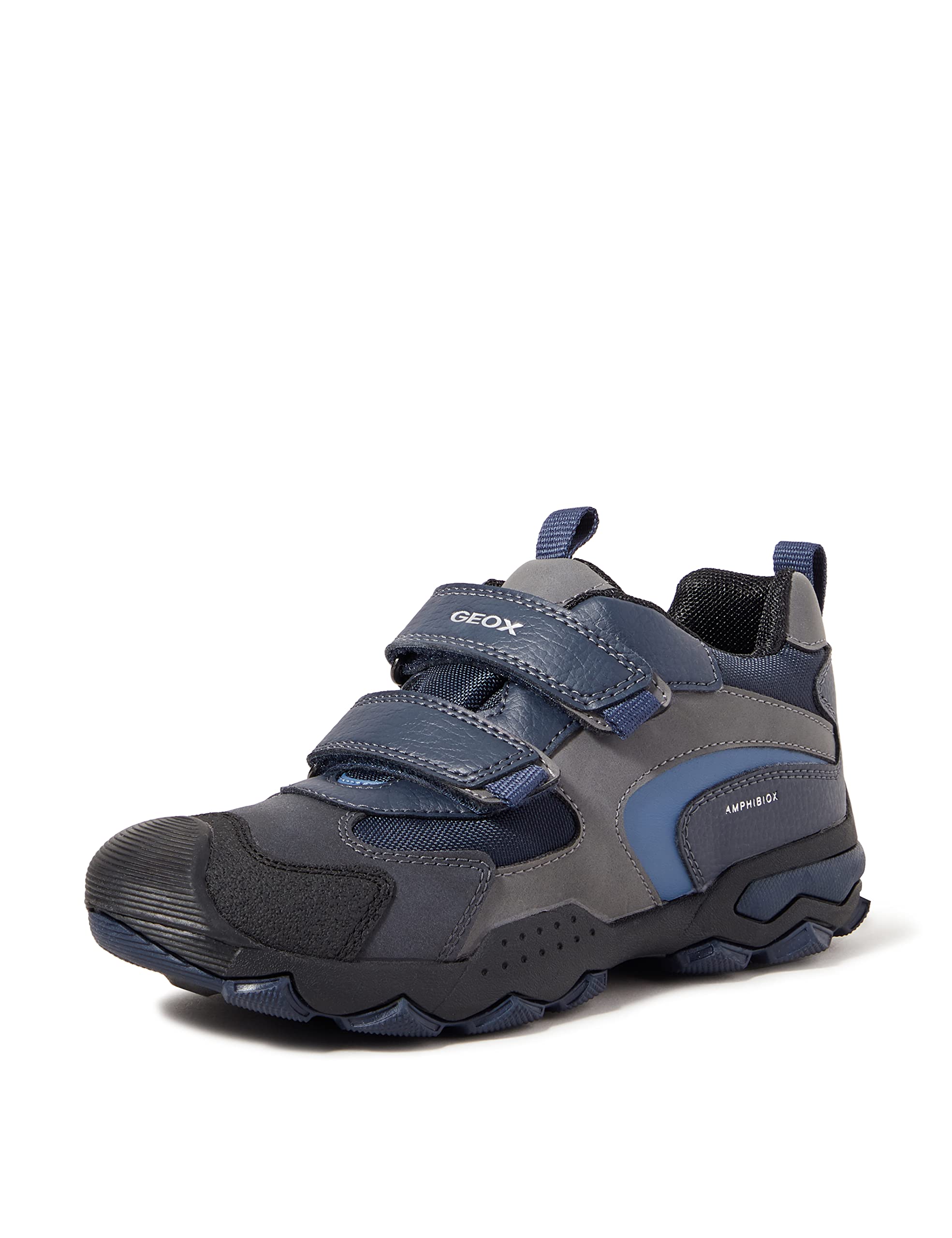 Geox Boys' Buller Velcro Sneakers - Breathable Lightweight Comfortable Kids Shoes for School, Play & Everyday Wear
