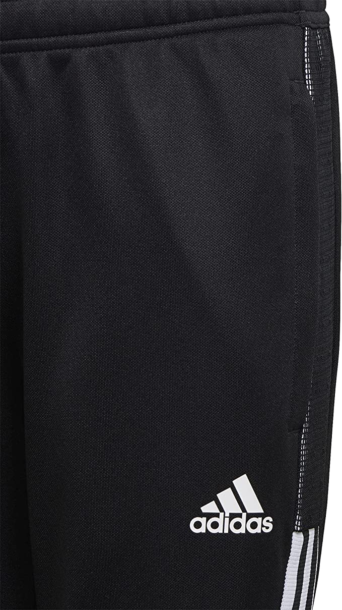 Adidas Girls Tiro Track Pants - X-Large Black/White with Drawstring | Comfortable Athletic Pants for Running, Soccer & Casual Wear
