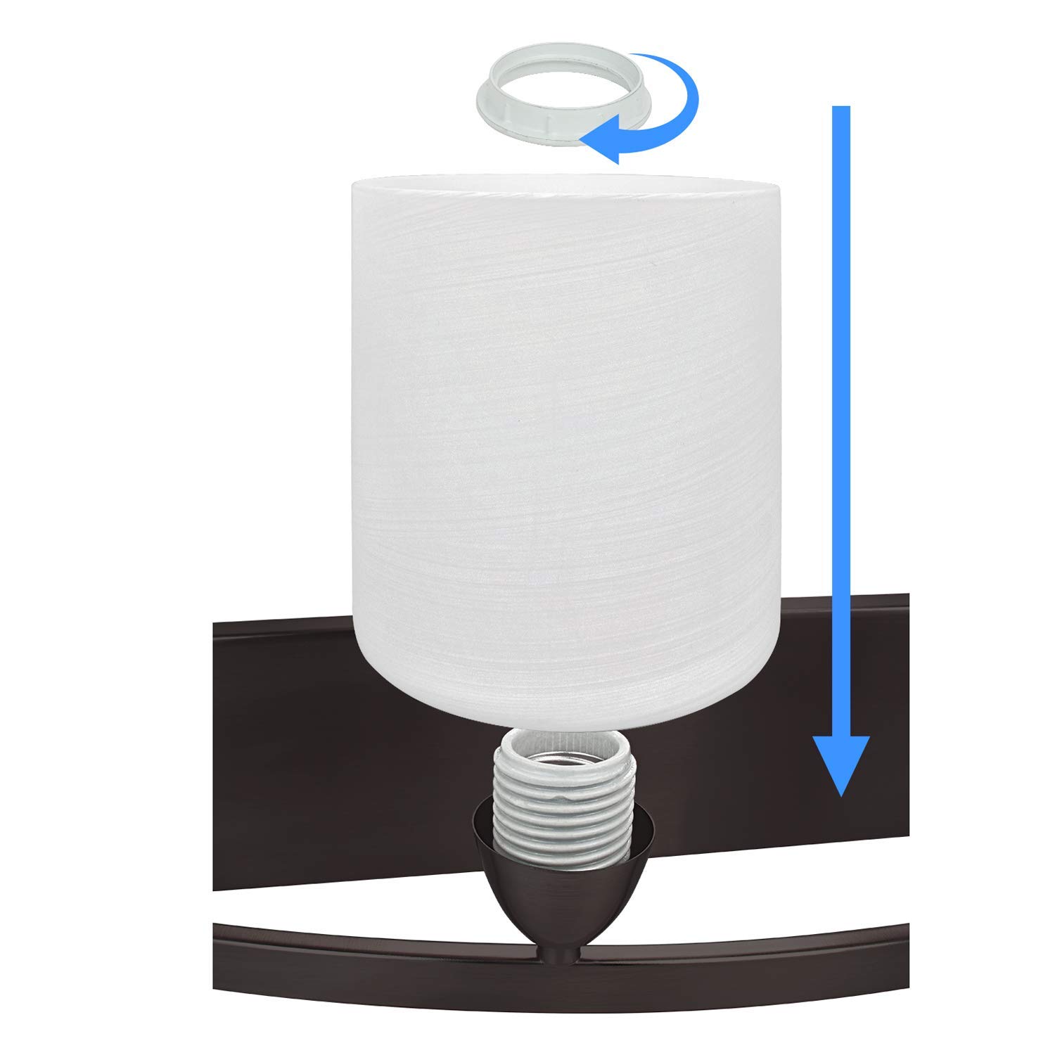 Modern Bathroom Vanity Light Fixture with Glass Globes - Brushed Nickel or Oil Rubbed Bronze Finish - 4-Light Wall Sconce for Bathroom Mirror Lighting - Perfect for Home, Hotel, and Spa Decor