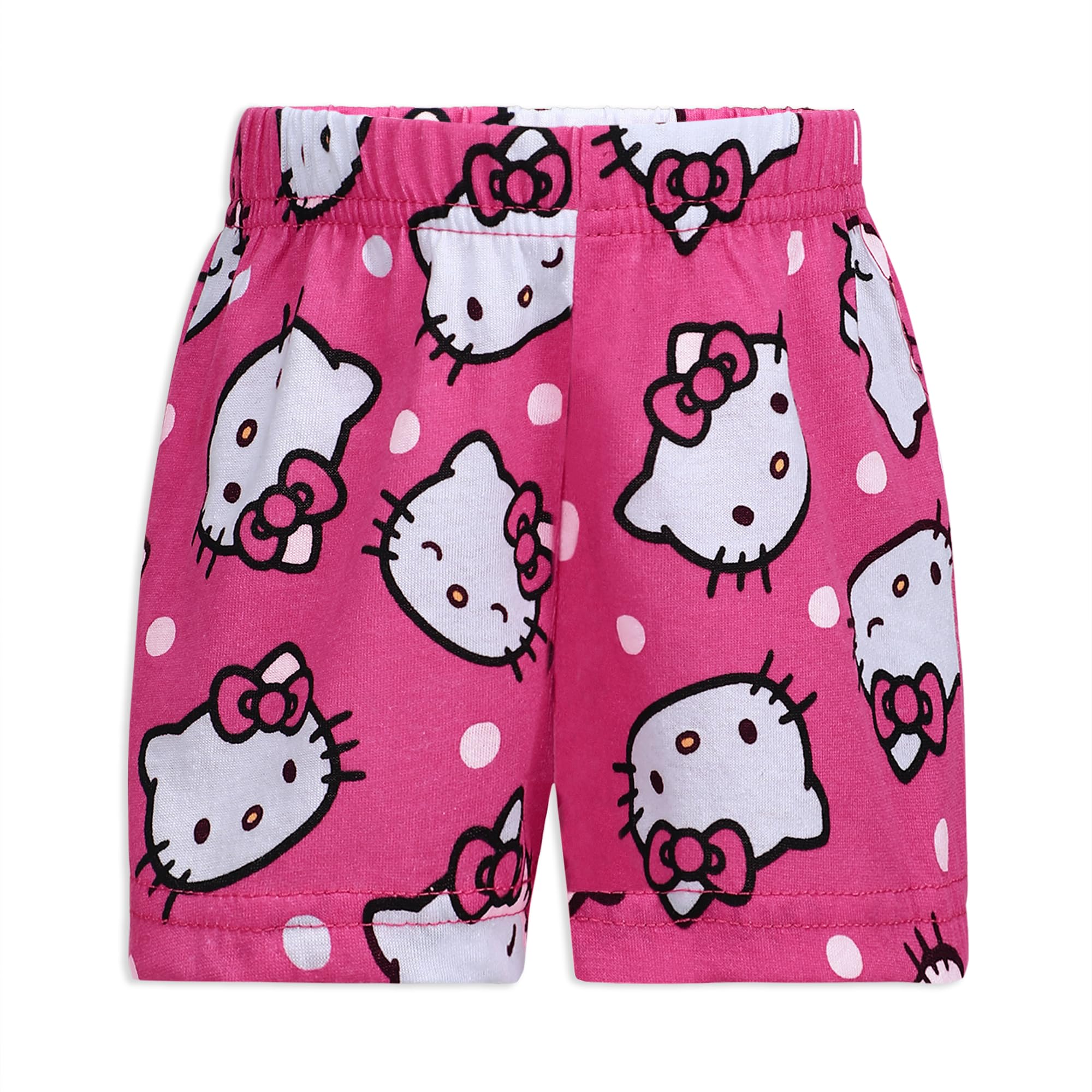 Hello Kitty Girls T-Shirt and Shorts Set - Cute Pink Outfit for Infant, Toddler & Kids (1-8 Years) - Perfect for Playdates, Birthday Parties & Summer Activities