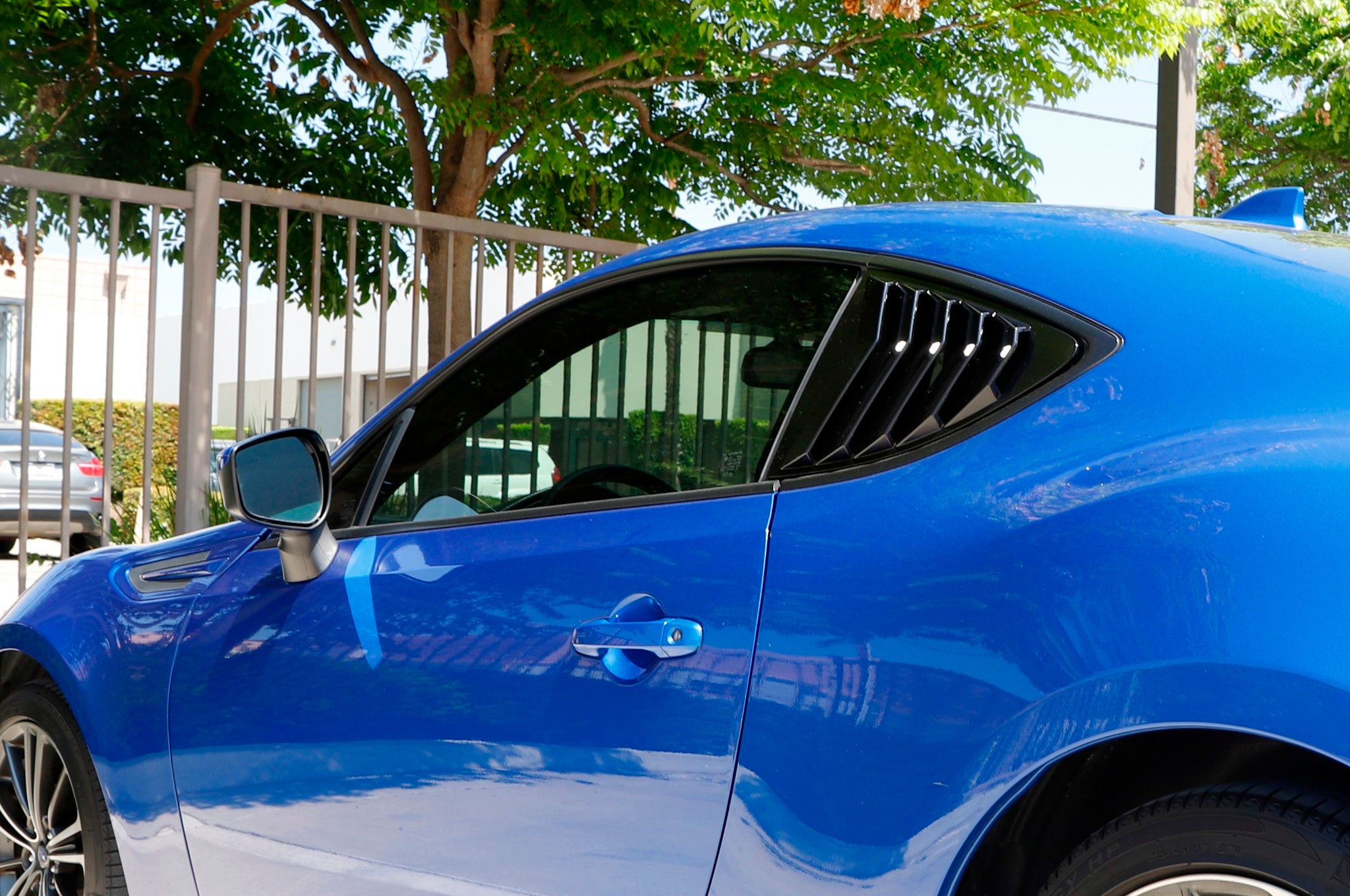 Gloss Black Rear Side Window Vent Louvers for 2013-2021 Scion FRS Toyota 86 Subaru BRZ - Sleek Car Accessory for Enhanced Style & Airflow