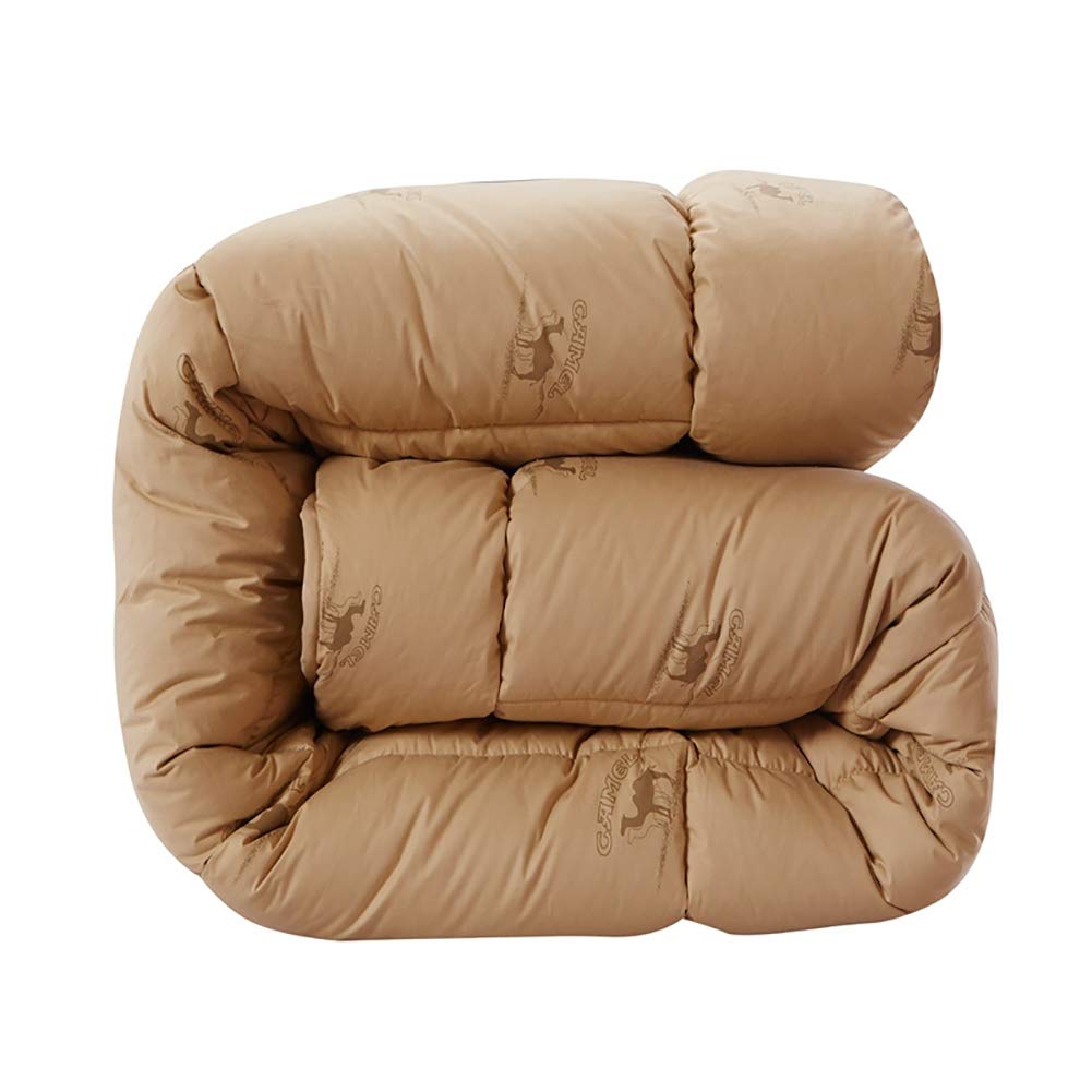 Luxury 100% Cotton Winter Wool Duvet Comforter - King, Queen, Twin, Full Size - Thick Camel Hair Quilted Blanket with Premium Stitching for Warm & Cozy Bedding | Perfect for Cold Weather, Guest Rooms & Cozy Nights