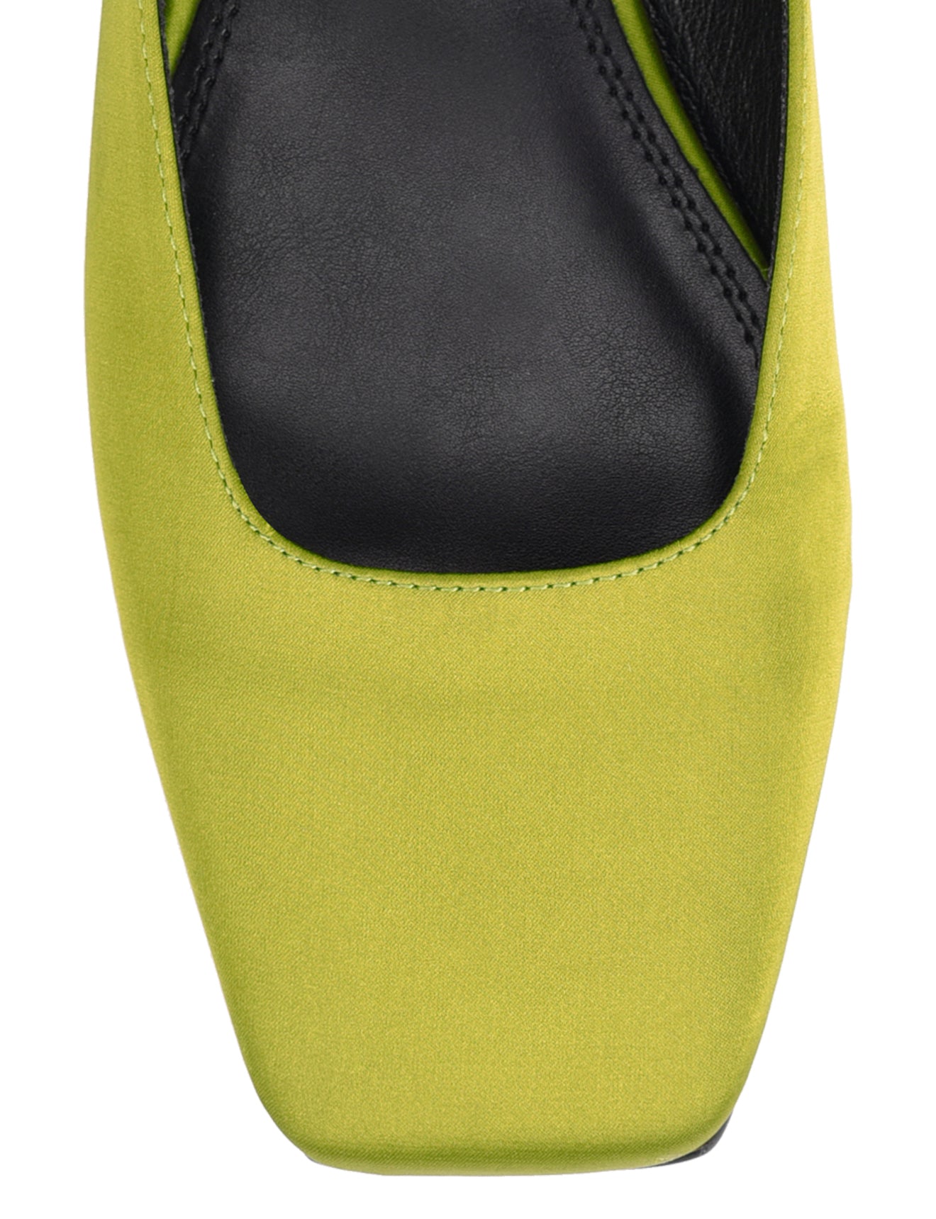 Xanthe Mary Jane Mules - Green Satin Shoes for Women | Comfortable Slip-On Loafers | Perfect for Office, Casual Wear & Special Occasions