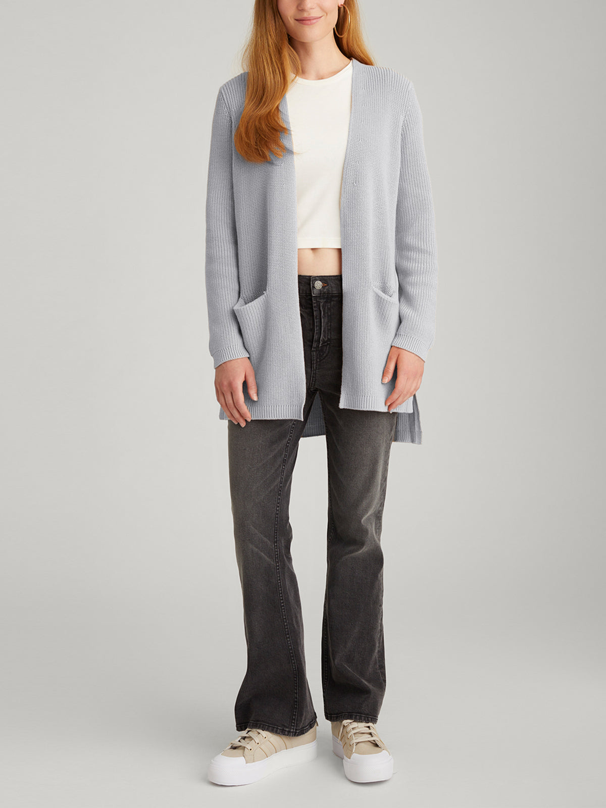 Emma Women's Shaker Stitch Open Front Cardigan - Soft Knit Lightweight Sweater for Fall & Winter - Perfect for Office, Casual Outfits and Layering