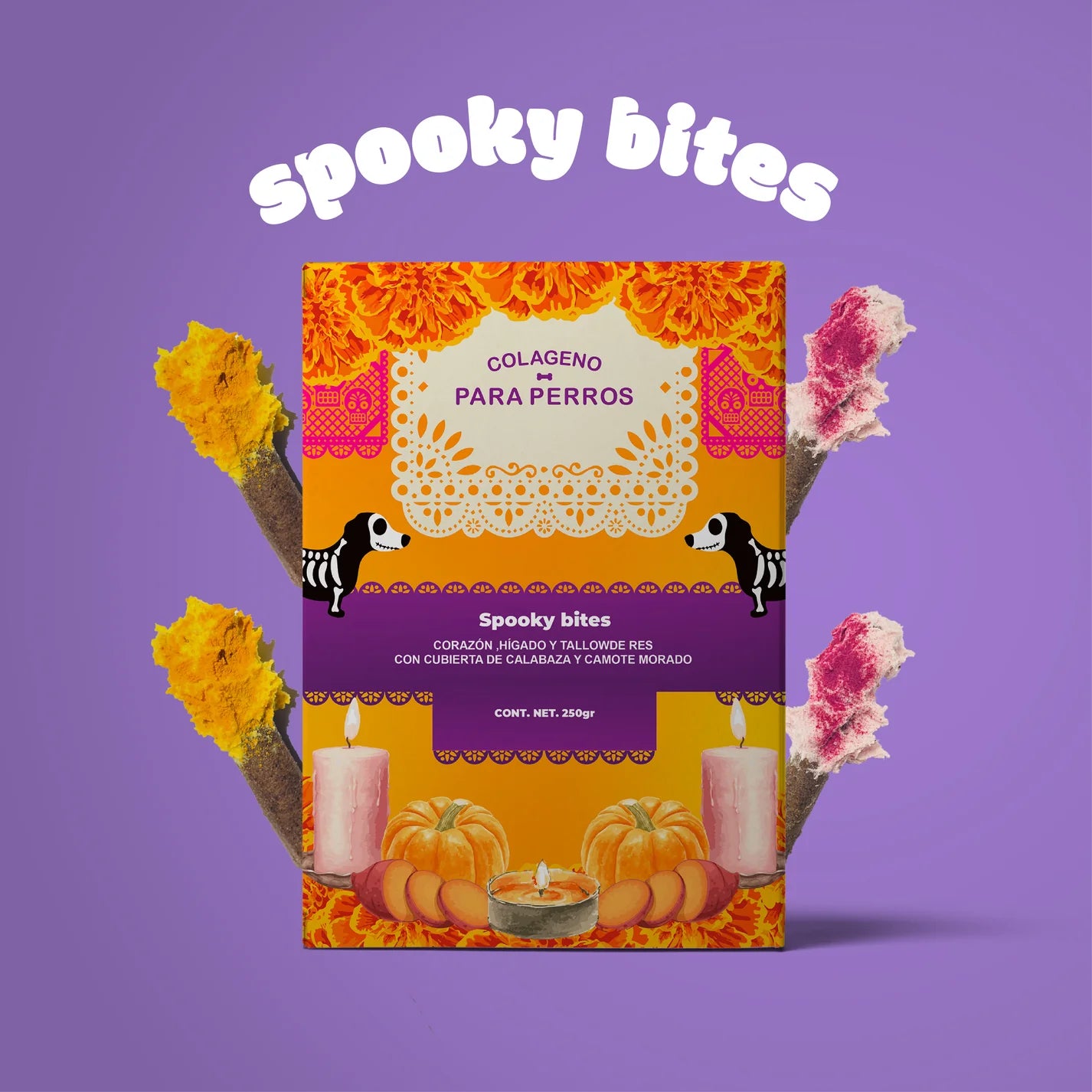 SPOOKYBITES Collagen Treats for Dogs & Cats - Healthy Joint & Skin Support - Perfect for Training & Rewards