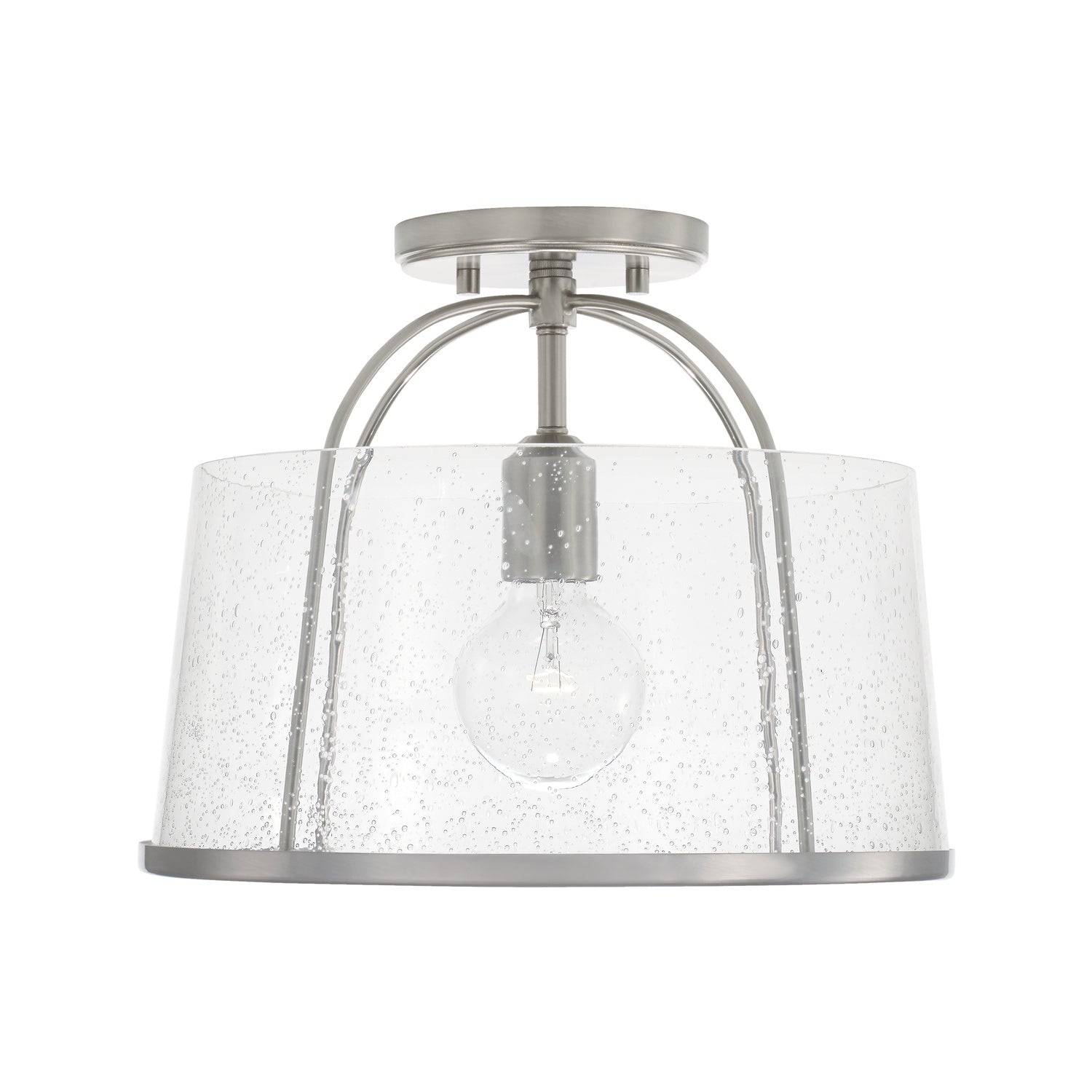 Capital Lighting One Light Semi Flush Mount Ceiling Fixture - Modern LED Ceiling Light for Bedroom, Living Room, Kitchen & Hallway