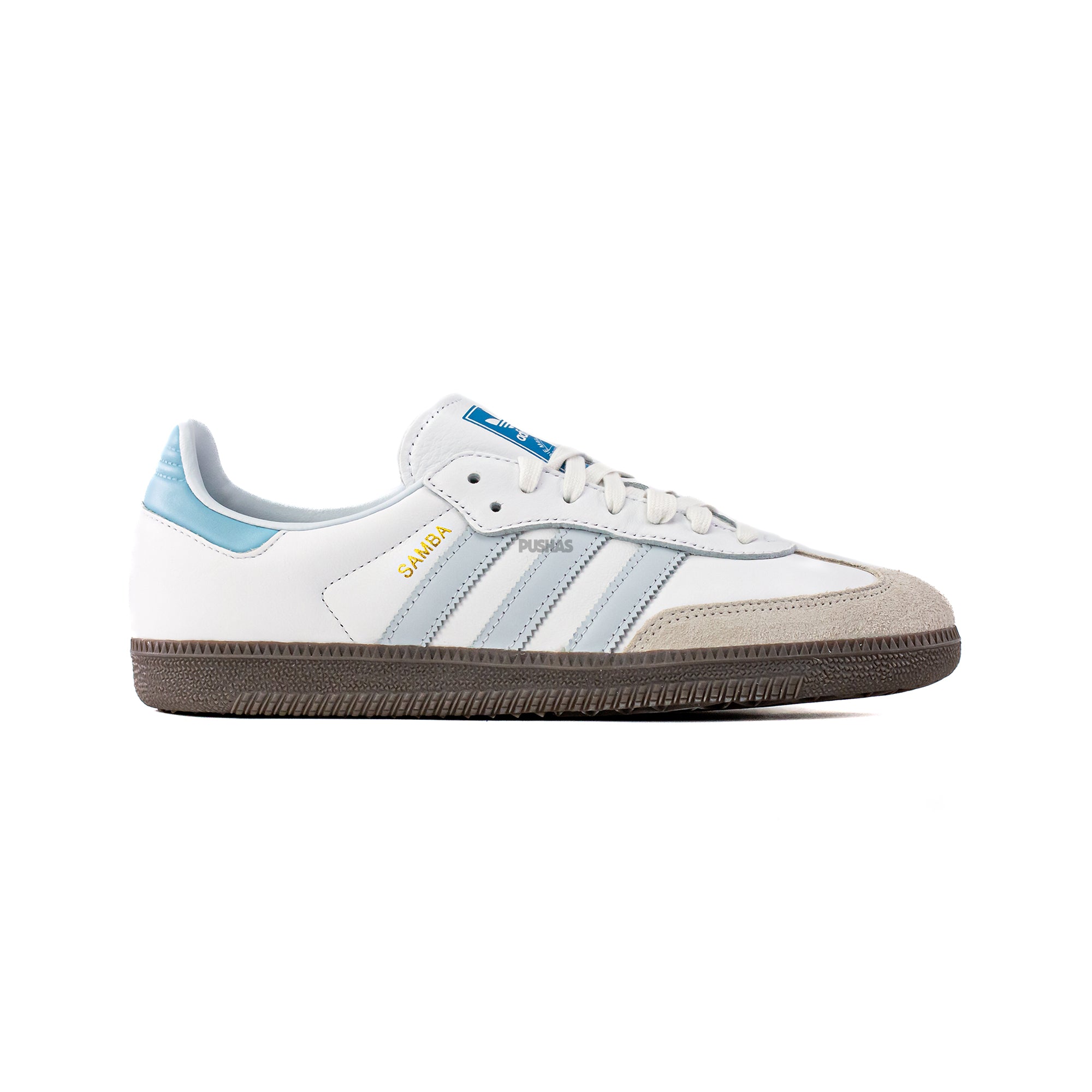 Adidas Samba OG Sneakers White Halo Blue 2023 - Classic Comfortable Casual Shoes for Men & Women - Perfect for Streetwear, Gym, and Everyday Wear