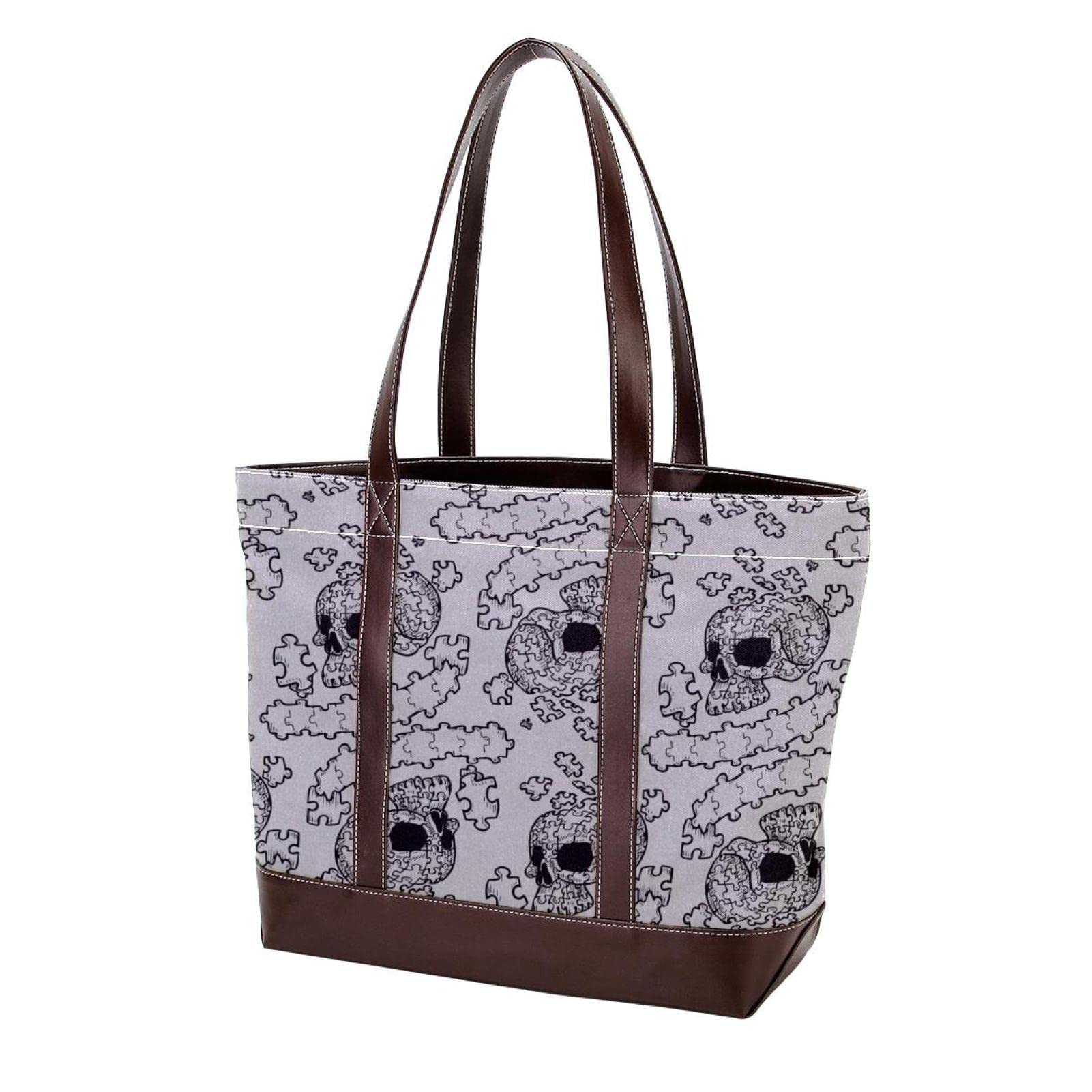 Colorful Large Leather Canvas Tote Bags for Women - Top Handle Shoulder Satchel Hobo Purse - Perfect for Shopping, Travel & Everyday Use