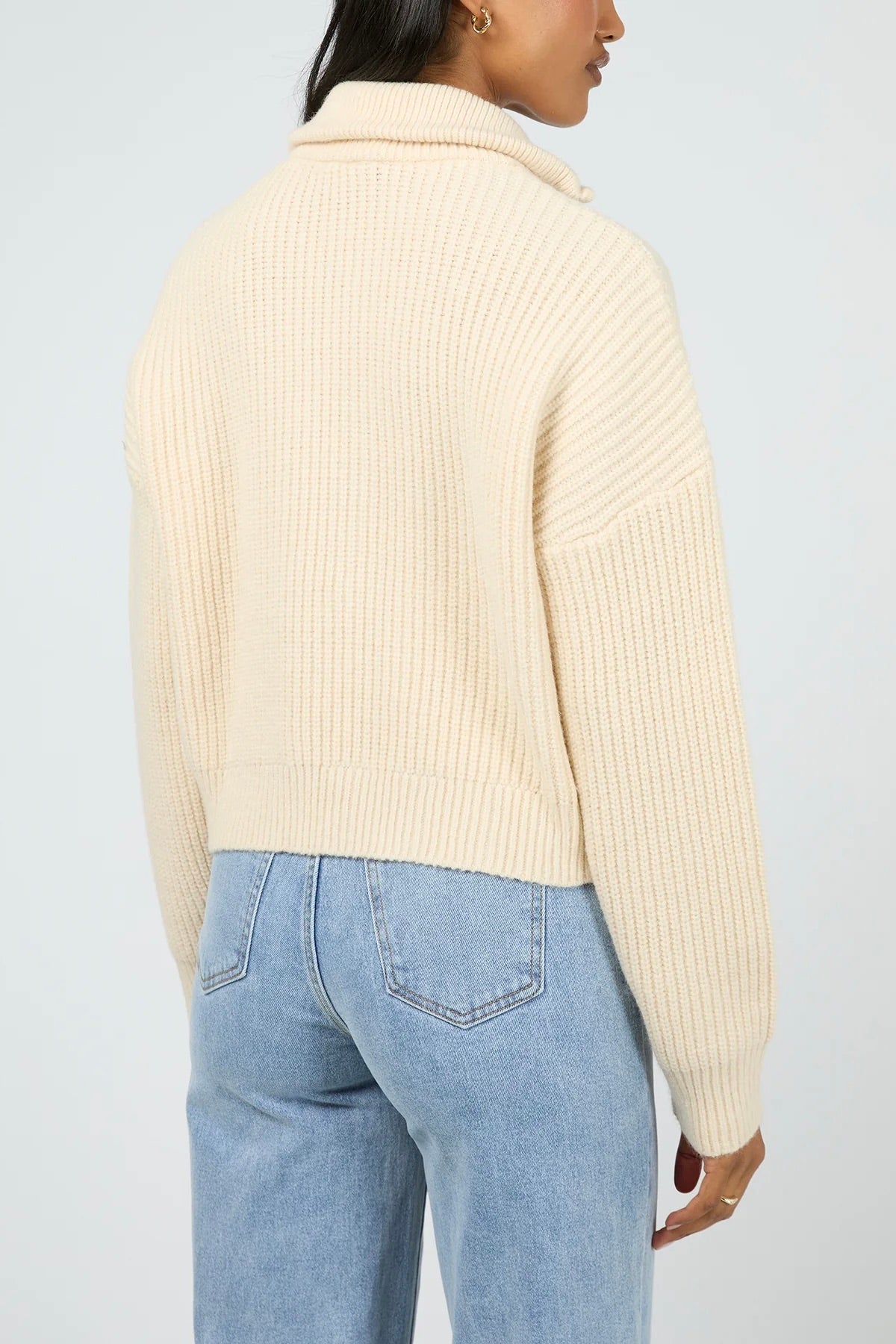 Vanilla Knit Zip Through Cardigan for Women - Cozy Open Front Sweater for Fall & Winter - Perfect for Layering, Office Wear & Casual Outfits