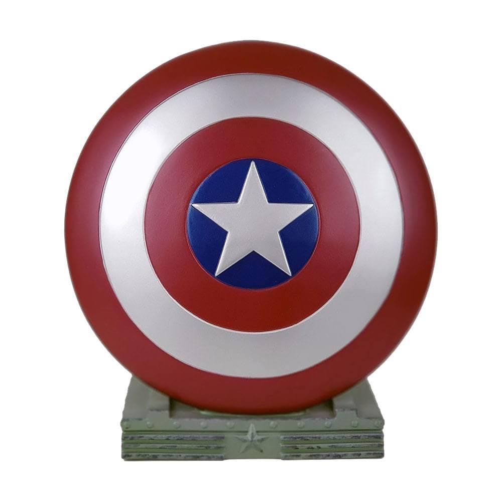 Marvel Captain America Shield Piggy Bank - 25cm Collectible Coin Bank for Kids & Adults - Perfect for Marvel Fans, Gift Ideas, and Home Decor