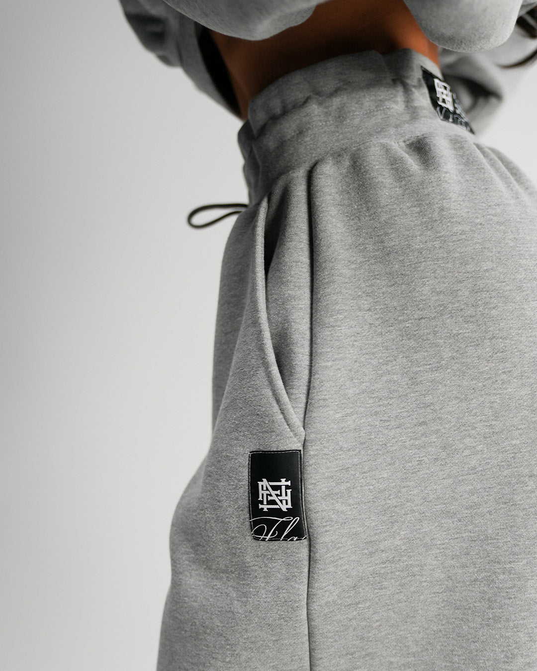 Women's Oversized Sweatpants - Soft & Comfortable Fleece Joggers in Heather Grey for Lounge, Yoga & Casual Wear