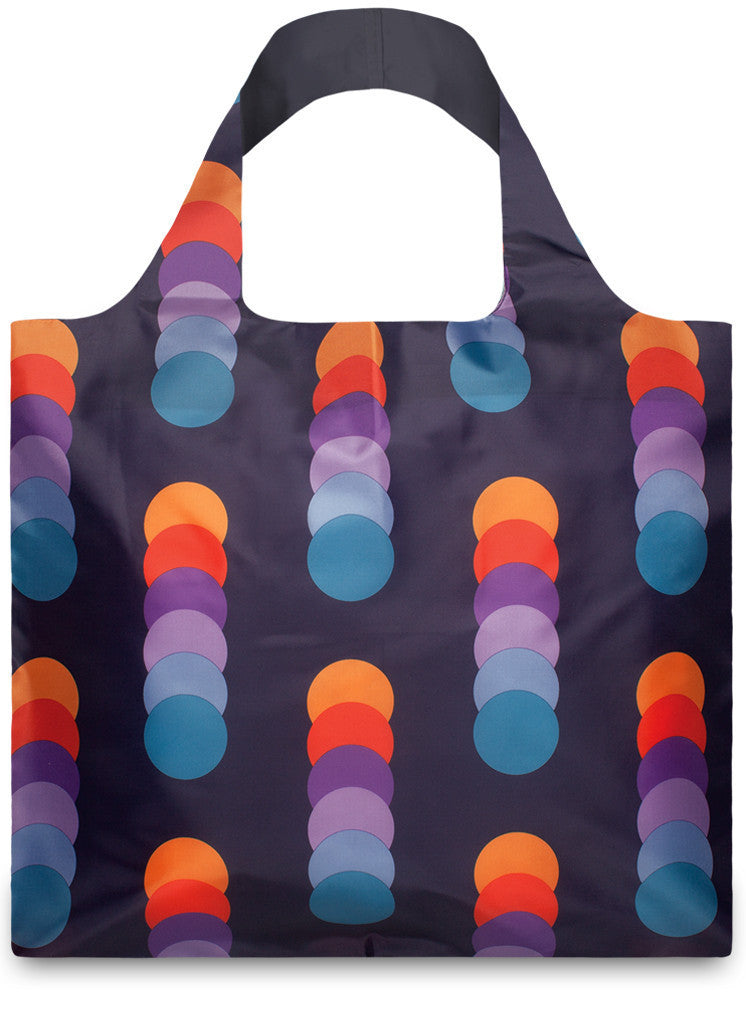 LOQI GEOMETRIC Collection Tote Bag - Stylish Reusable Shopping Bag for Women & Men - Perfect for Groceries, Beach, Travel & Work (Eco-Friendly Foldable Design)