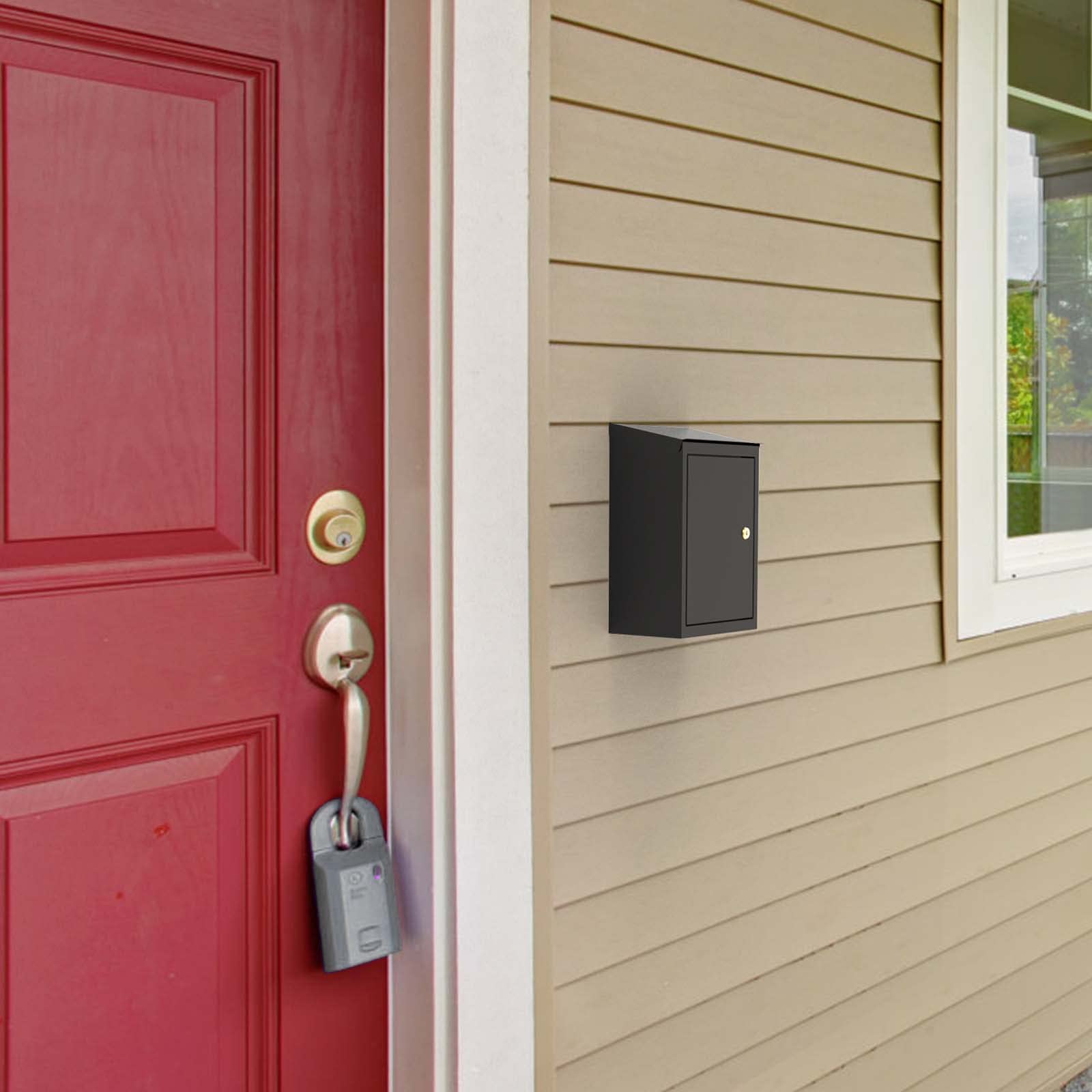 Heavy-Duty Outdoor Key Drop Box - Wall Mounted Secure Key Return Box with Anti-Theft & Waterproof Design (6x10x14 Inch) - Perfect for Hotels, Car Rentals, Vacation Homes & Property Management