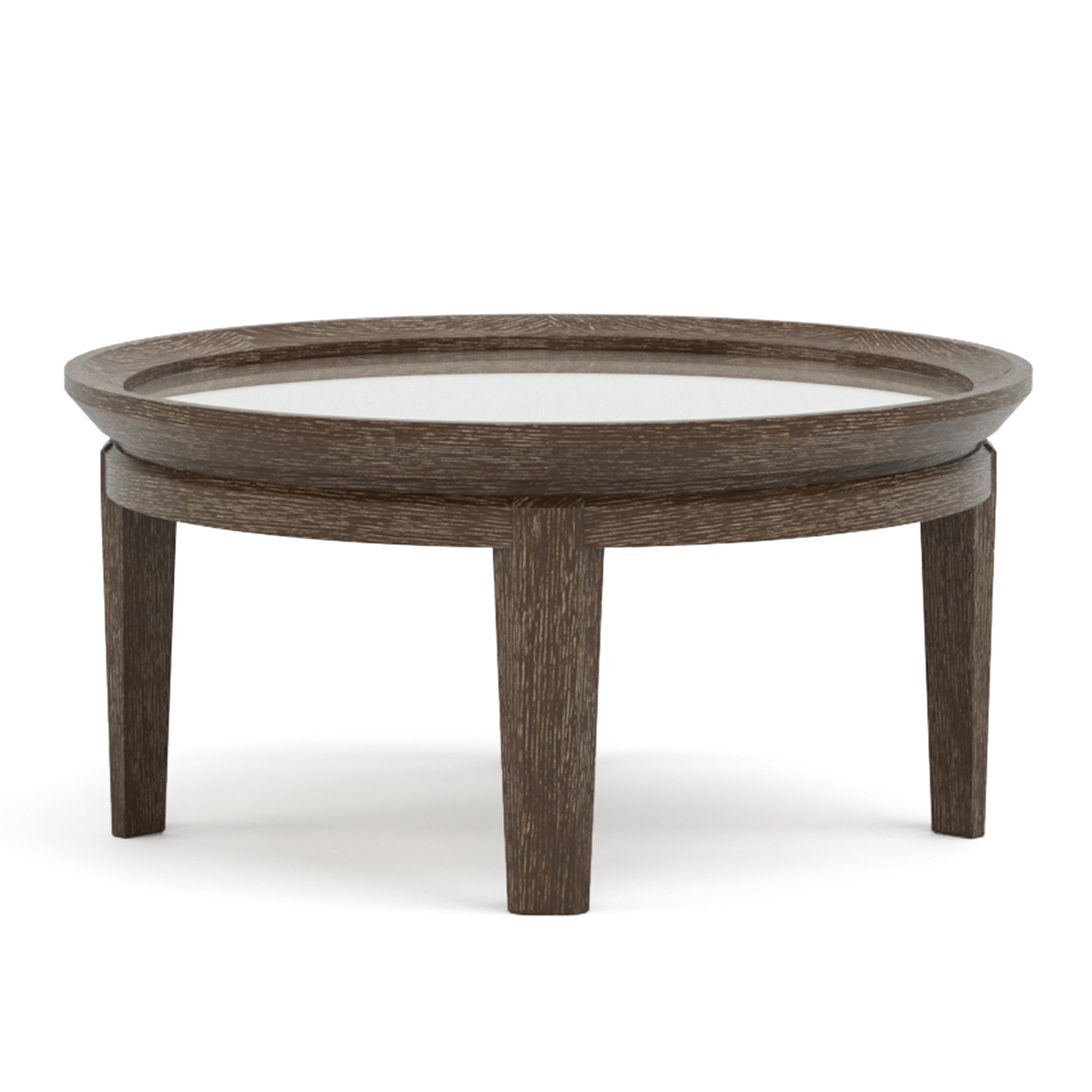 28 Inch Round Cocktail Table with Woven Jute Top - Modern Rattan Coffee Table for Living Room, Patio & Outdoor Use - Stylish Side Table for Drinks & Decor