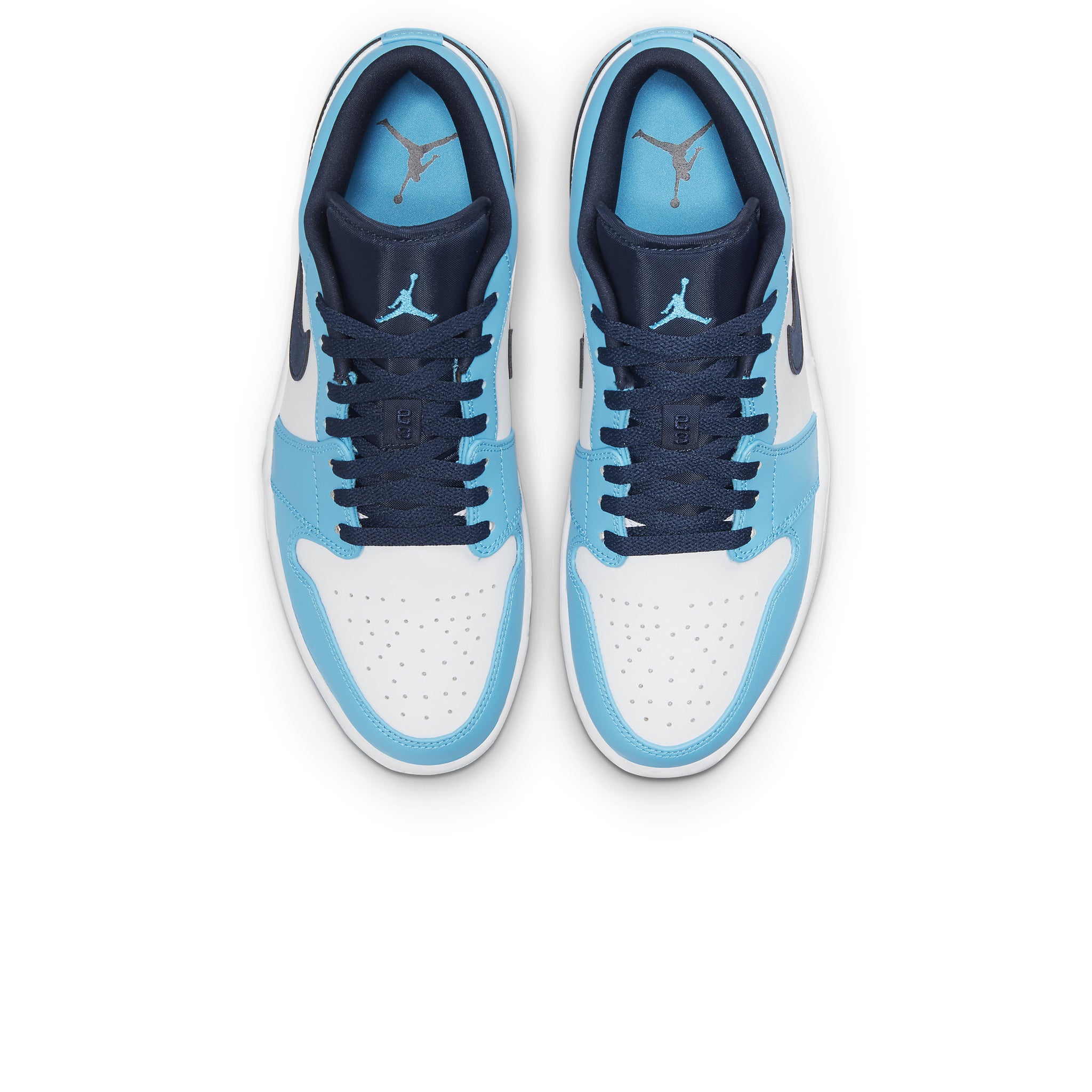 Air Jordan 1 Low UNC University Blue Black Sneakers - Men's Basketball Shoes for Casual Wear & Street Style