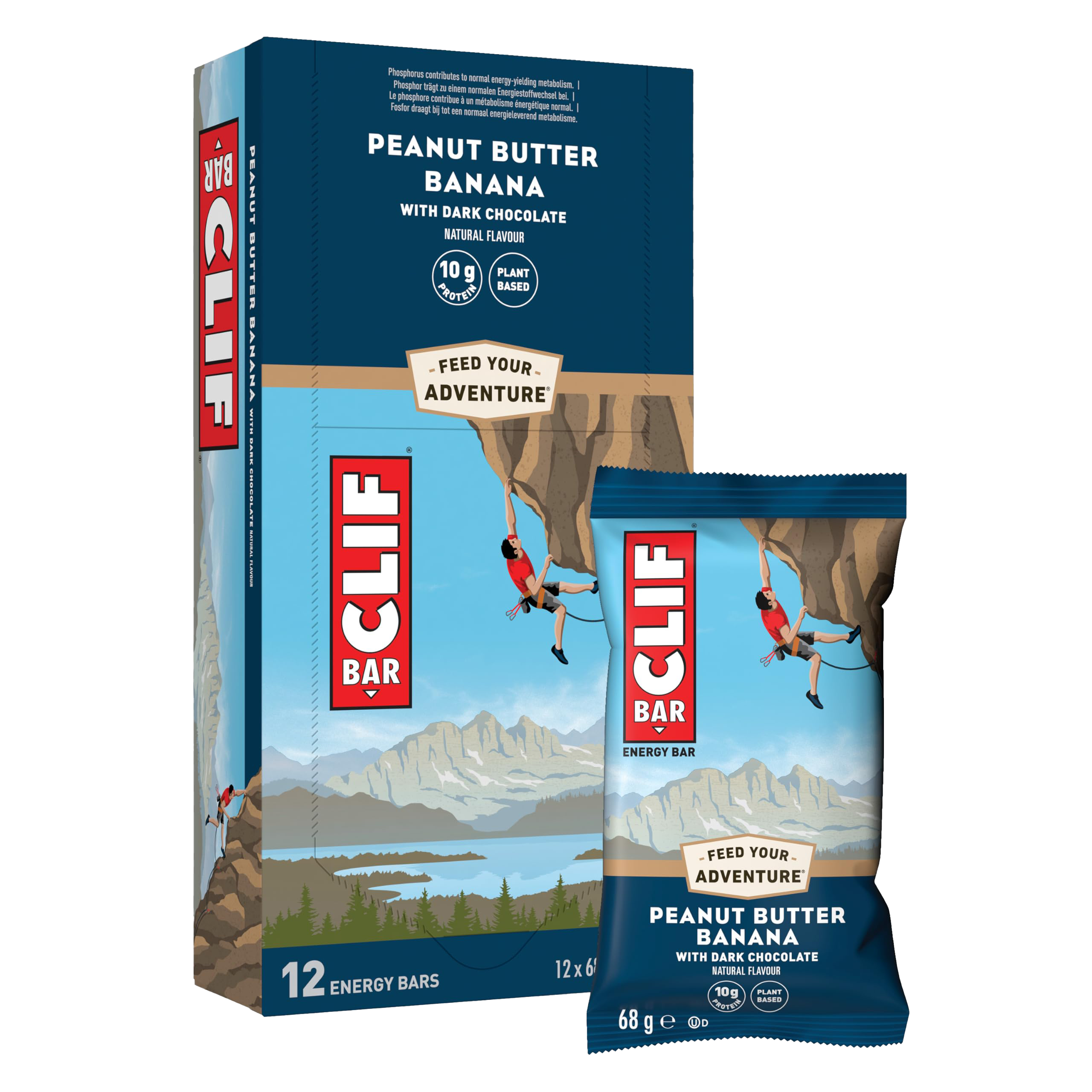 Clif Bar Protein Bars - 12 Pack (68g Each) | High Protein Snack for Hiking, Workouts & On-the-Go Energy