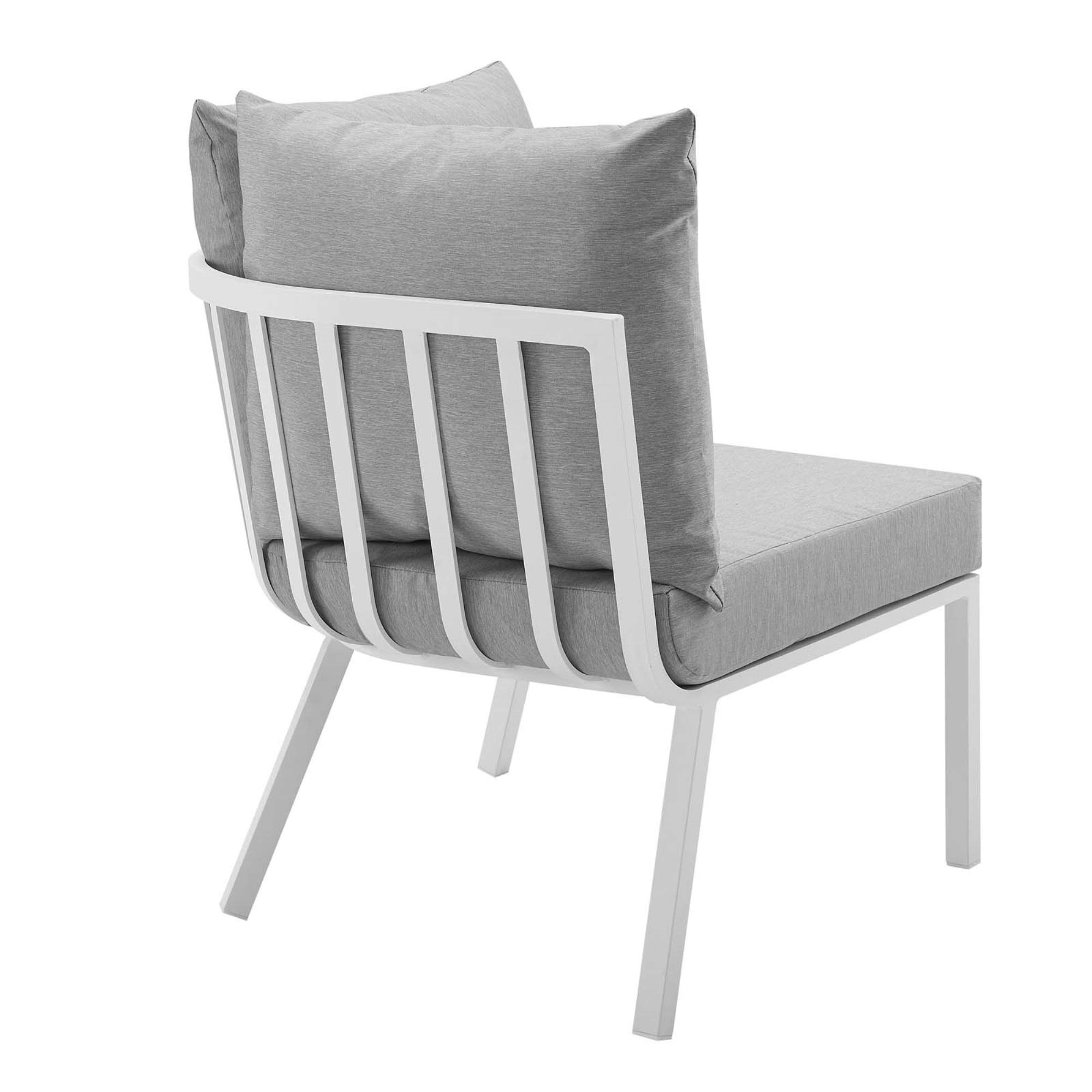 Ergode Riverside Outdoor Patio Aluminum Corner Chair - Coastal Design with All-Weather Cushions & Powder-Coated Frame - Perfect for Poolside, Beach House, or Backyard Relaxation