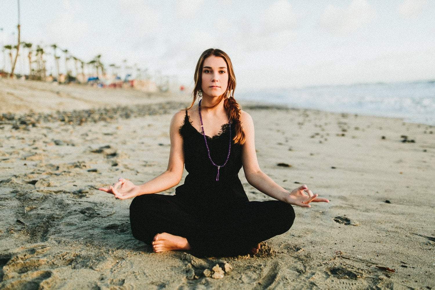 Amethyst Clarity of Mind Mala Beads - Natural Healing Crystal Meditation Necklace for Stress Relief & Spiritual Growth | Perfect for Yoga, Mindfulness Practice & Daily Wear