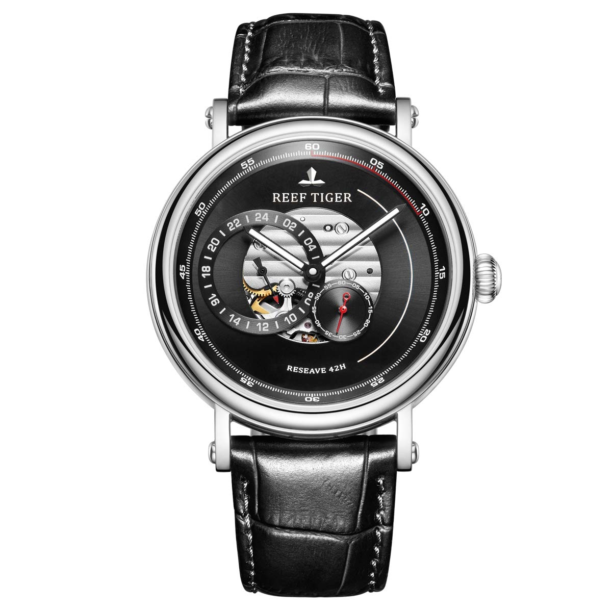 REEF TIGER Luxury Automatic Men's Watch - Waterproof Mechanical Timepiece with Date Display (Model RGA1617) - Perfect for Business, Formal Events & Everyday Wear
