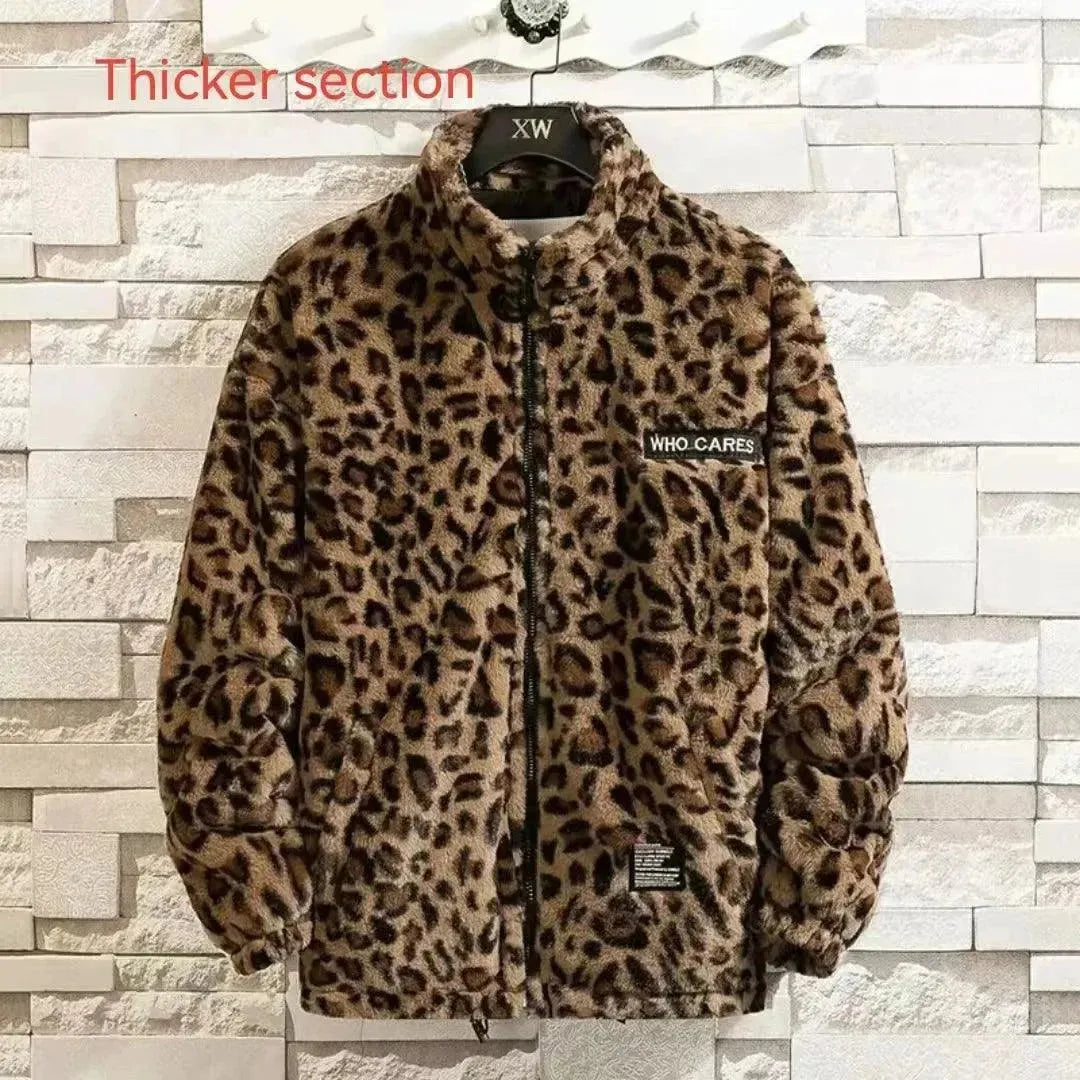 Men's Casual Turtle Print Fleece Jacket - Cozy Winter Outerwear for Outdoor Activities & Daily Wear