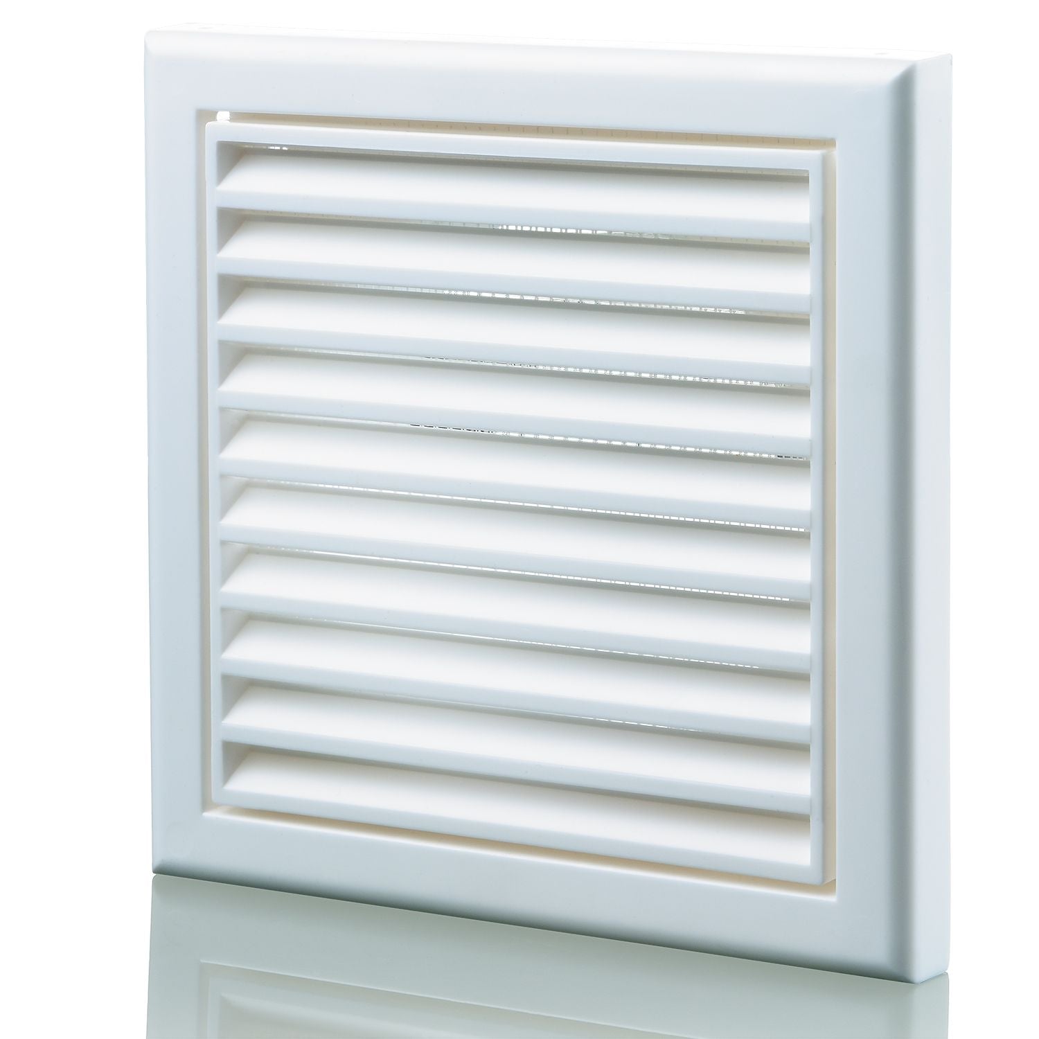 Blauberg 100mm Fixed Grille Vent Cover - White Air Ventilation for Home, Office & Commercial Use