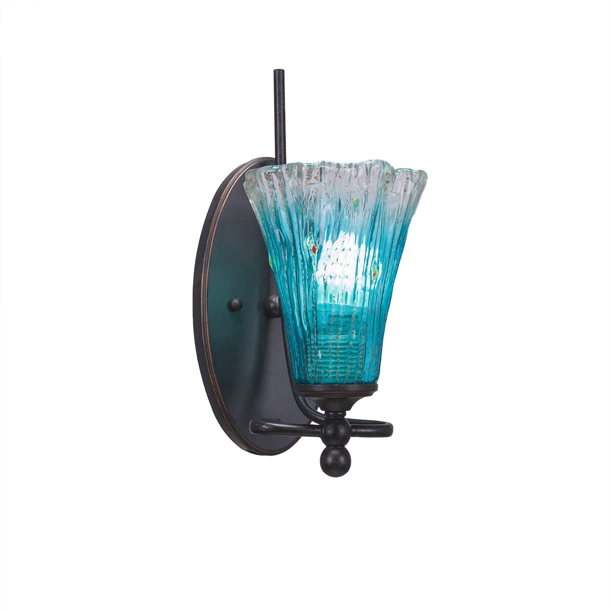 Dark Granite Capri 1-Light Wall Sconce - Modern Matte Black Bathroom Light Fixture for Bedroom, Hallway & Living Room (591-DG-725)