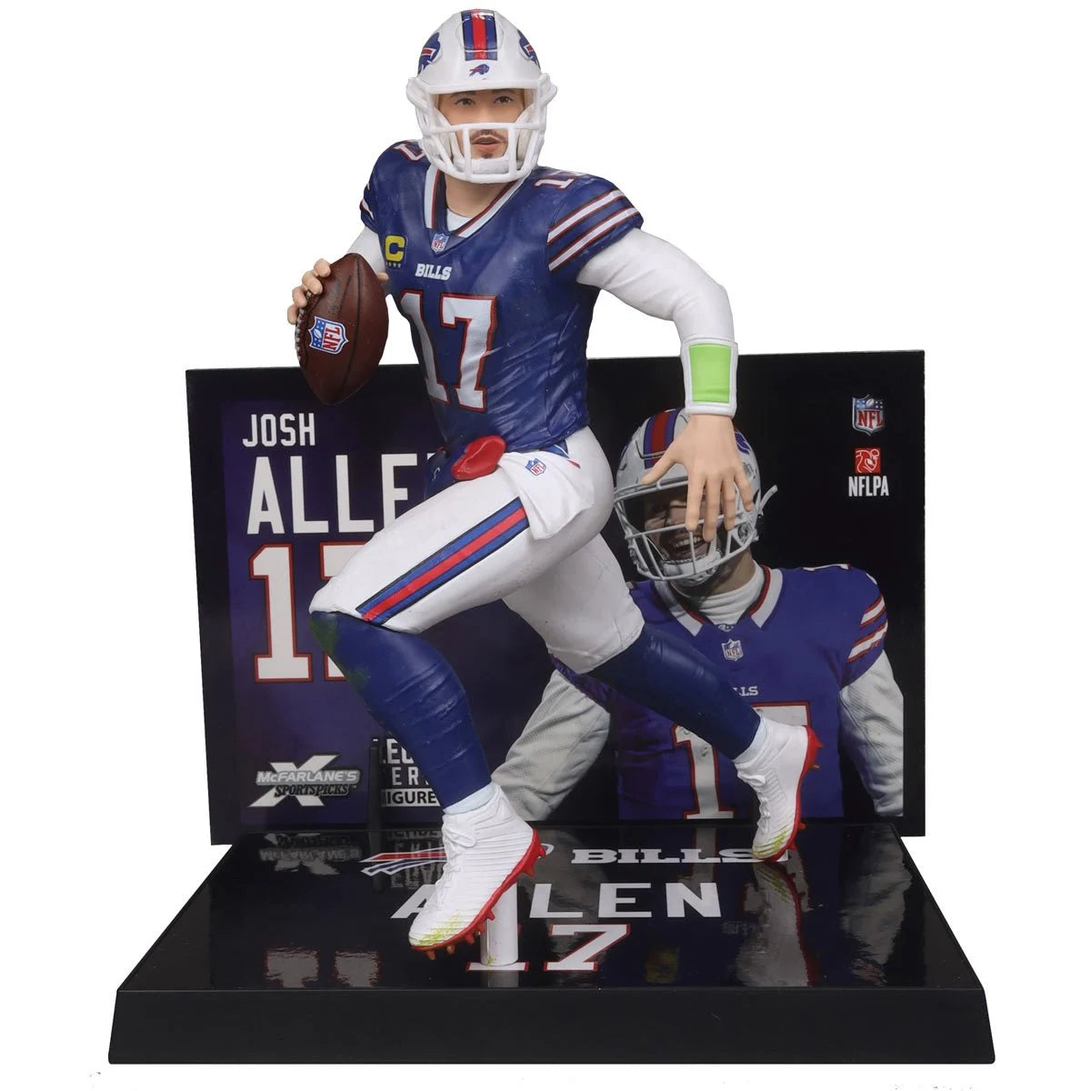 Josh Allen Buffalo Bills NFL Blue Jersey 2024 Posed Action Figure - Perfect for Game Day Decor, Sports Memorabilia Collection, and Football Fan Gifts