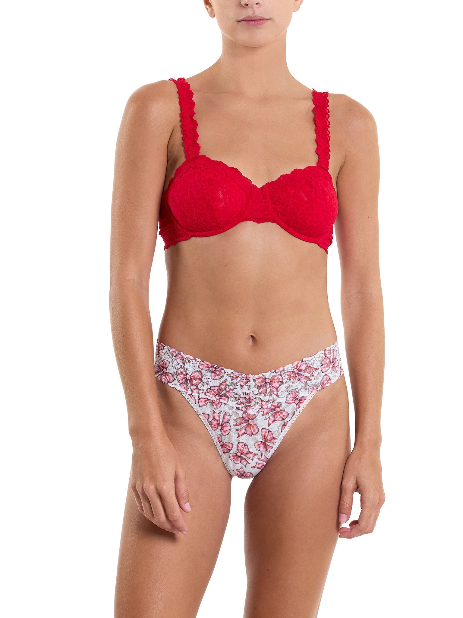 Printed Signature Lace® Original Rise Thong - Soft Comfortable Women's Underwear for Everyday Wear & Special Occasions