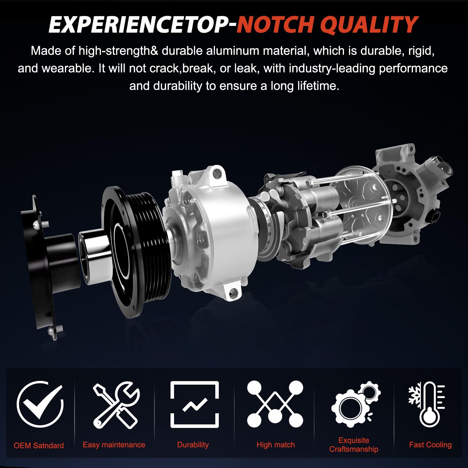 BMW X5 320i 328i 428i 528i AC Compressor with Clutch - Replacement for 64529216466 64529399059 64529330825 - Compatible with 2014-2016 Models - Perfect for Summer Cooling & Long Road Trips