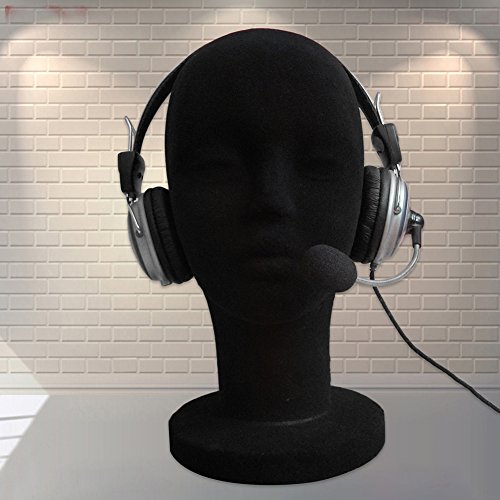 Professional Black Foam Female Mannequin Head for Wig Display - Perfect for Salon Styling, Cosmetology Training & Hair Accessory Photography