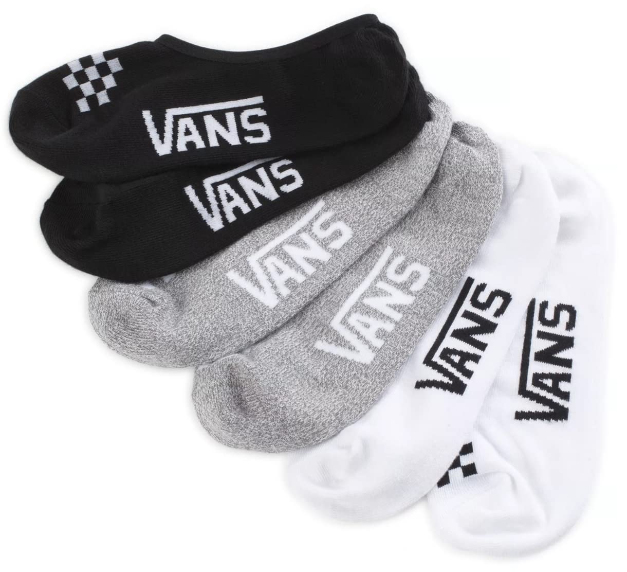 Vans Women's Super No Show Socks - 3 Pack Low Cut Invisible Liner Socks for Sneakers, Flats & Casual Shoes | Comfortable & Breathable Everyday Wear