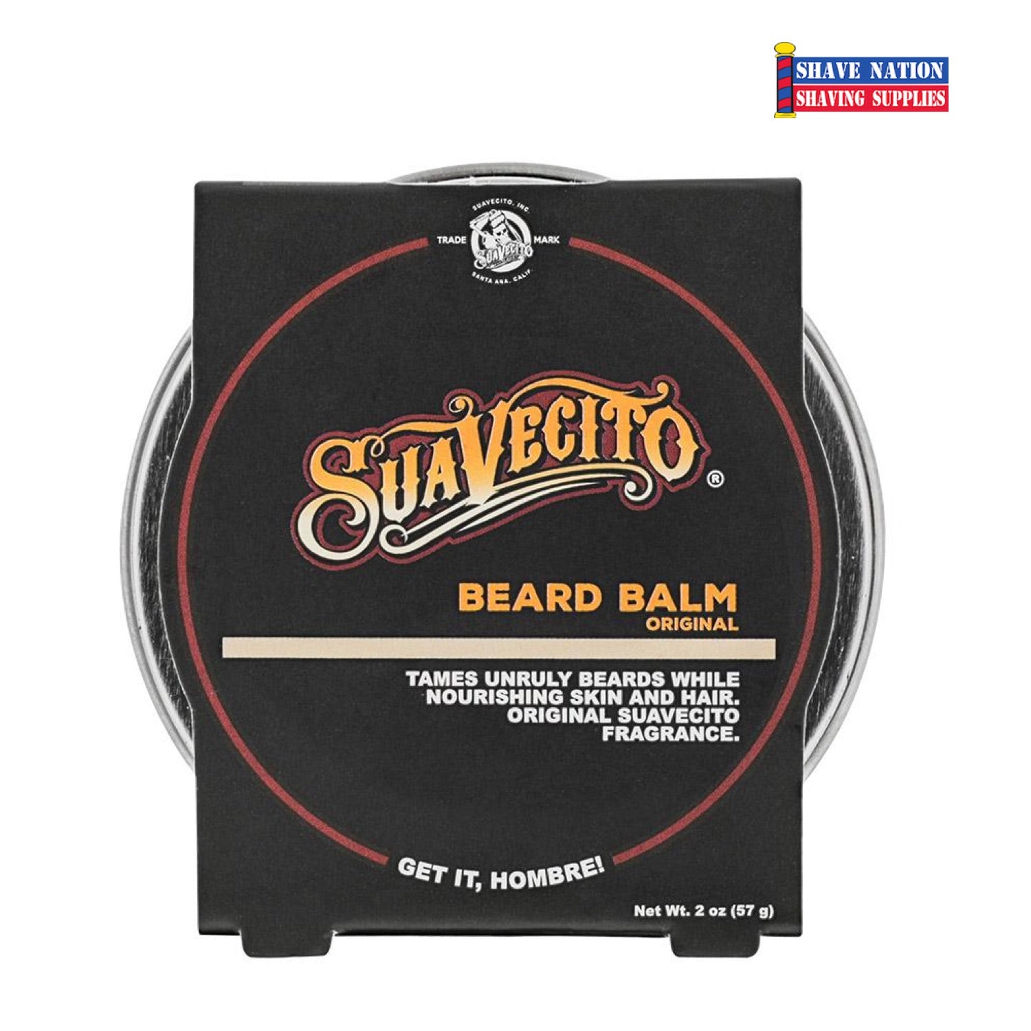 Suavecito Original Beard Balm - Natural Conditioning & Styling for Men - Perfect for Daily Grooming & Beard Care Routine