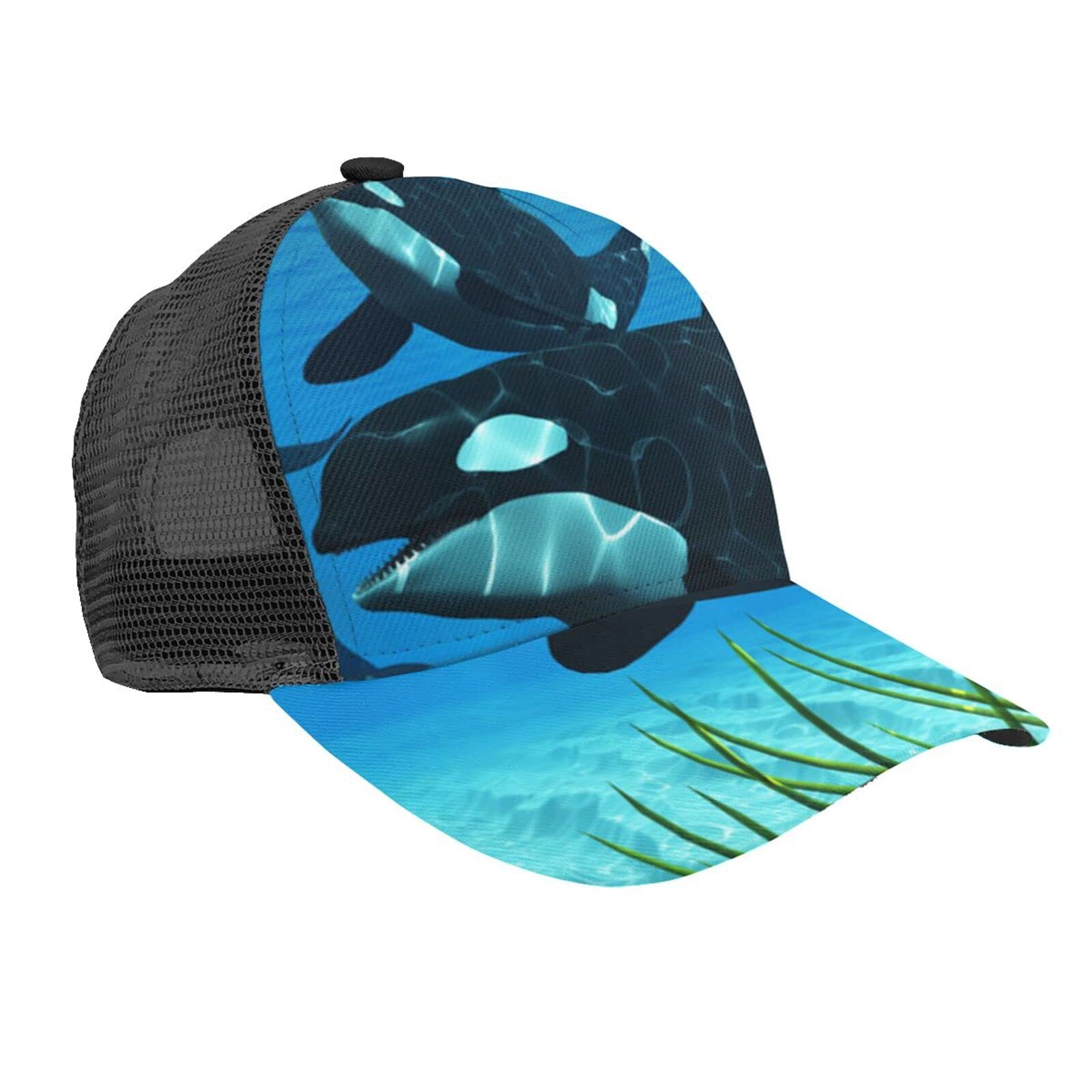 Men's & Women's Adjustable Baseball Cap - Killer Whale Swim Design Sun Hat for Golf, Outdoor & Casual Wear | Breathable & Lightweight Summer Hat for Sports, Beach & Daily Use