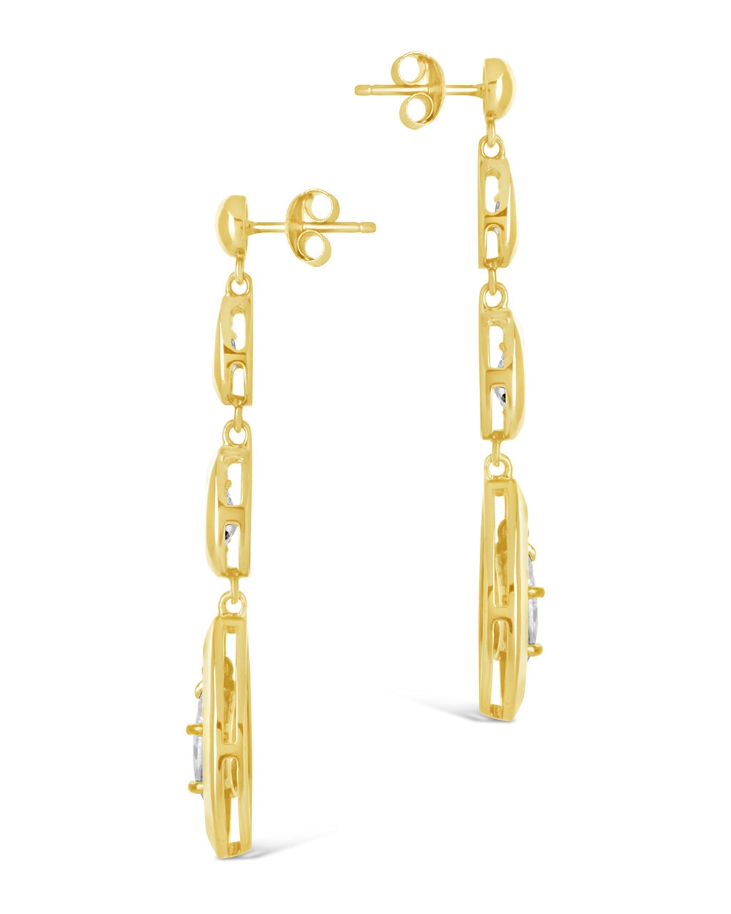 Zara Teardrop CZ Crystal Dangle Earrings for Women - Elegant Cubic Zirconia Drop Earrings for Party, Wedding & Evening Wear