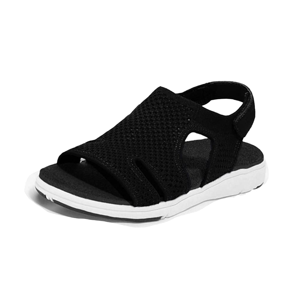 Women's Soft Comfortable Sandals - Breathable Flat Summer Sandals for Beach, Walking & Casual Outfits | Lightweight Supportive Footwear
